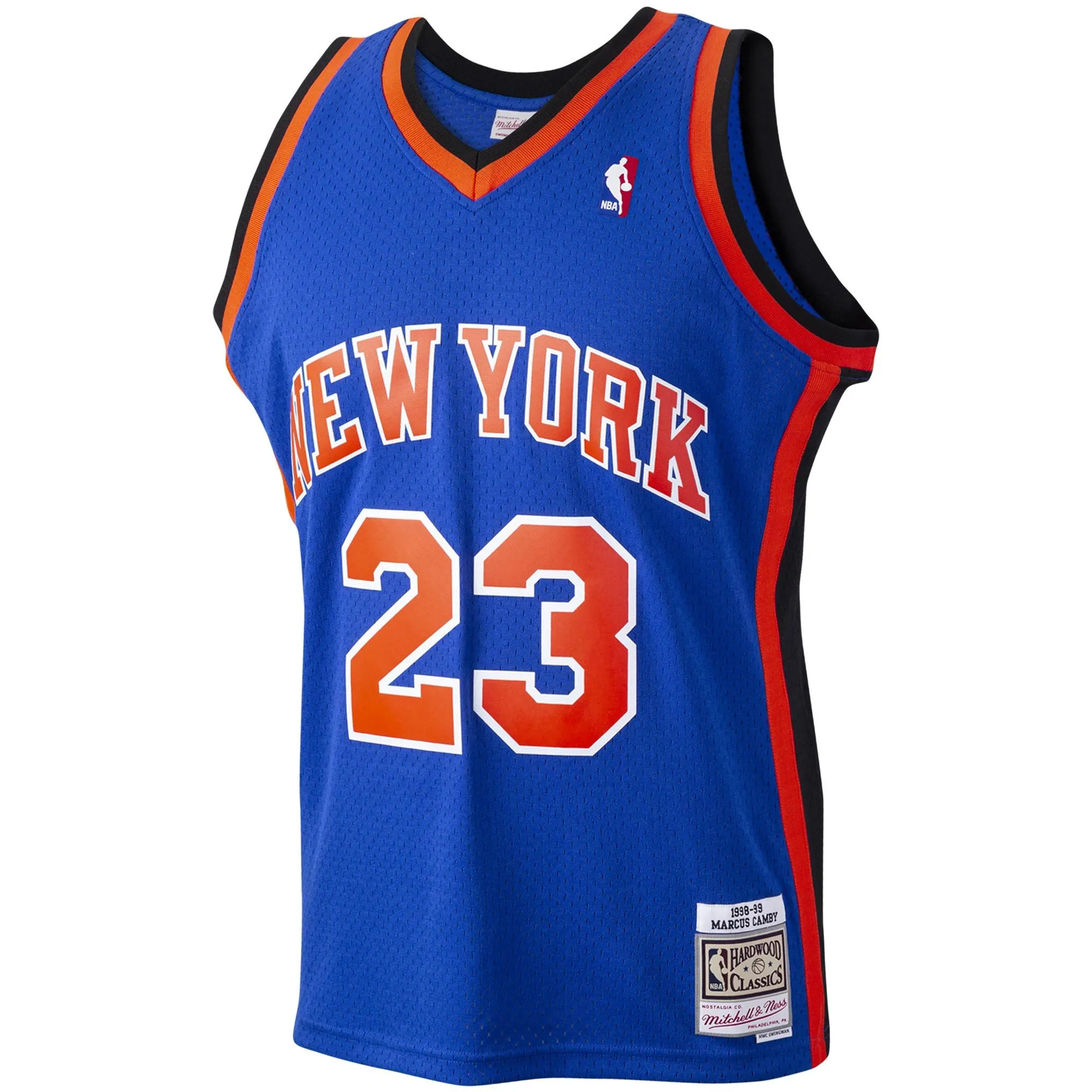 Marcus Camby New York Knicks Mitchell & Ness 1998/99 Hardwood Classics Swingman Jersey - Blue