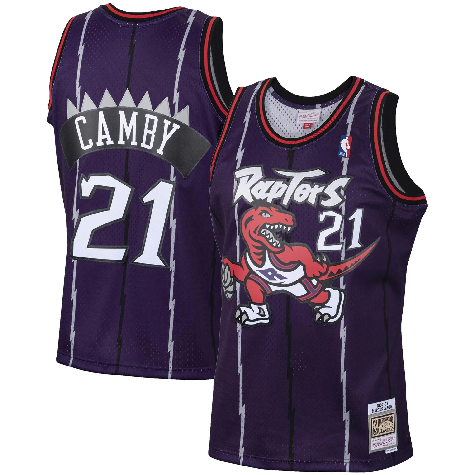 Marcus Camby Toronto Raptors Mitchell & Ness 2001/02 Hardwood Classics Swingman Jersey - Purple