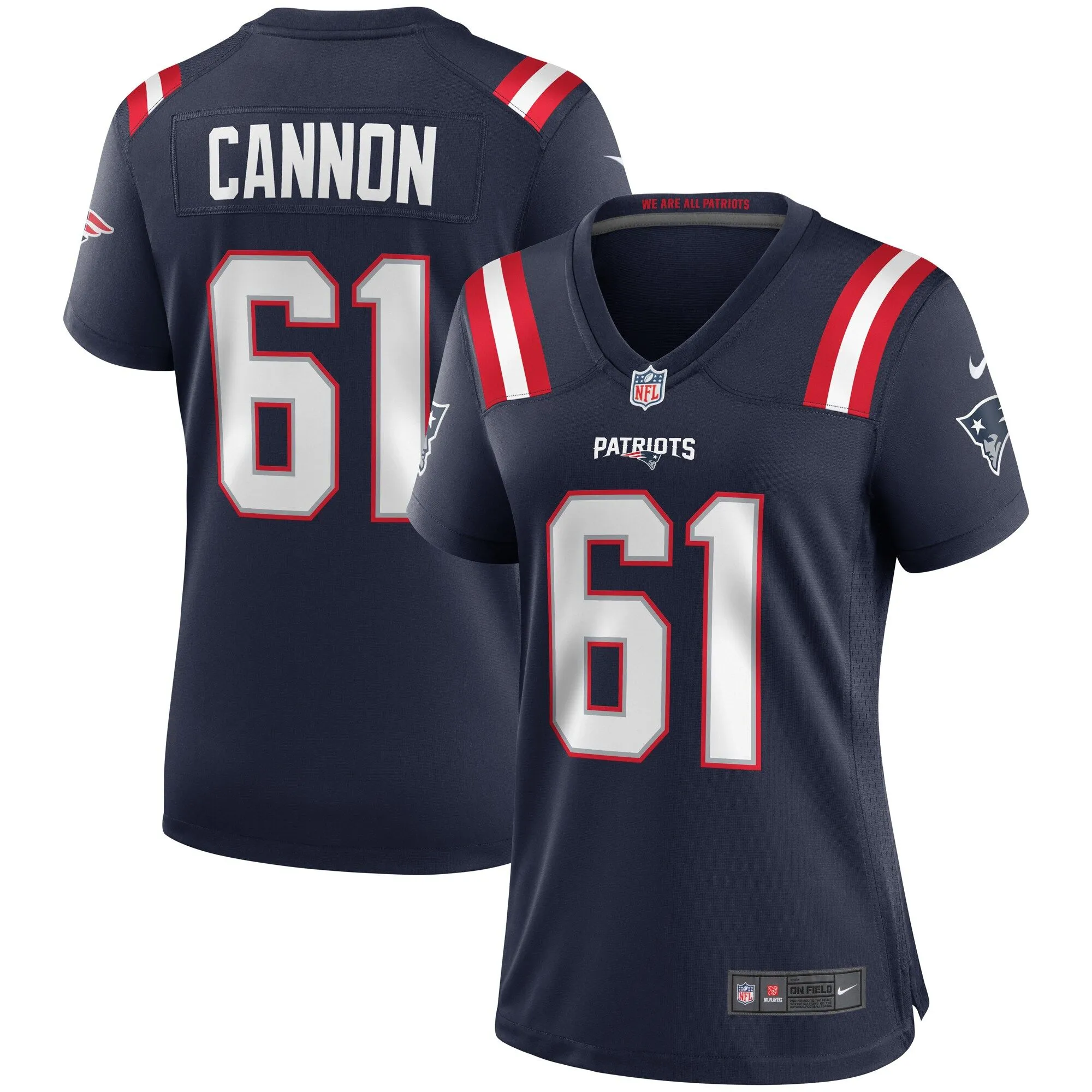 Marcus Cannon New England Patriots  Women's Game Jersey - Navy