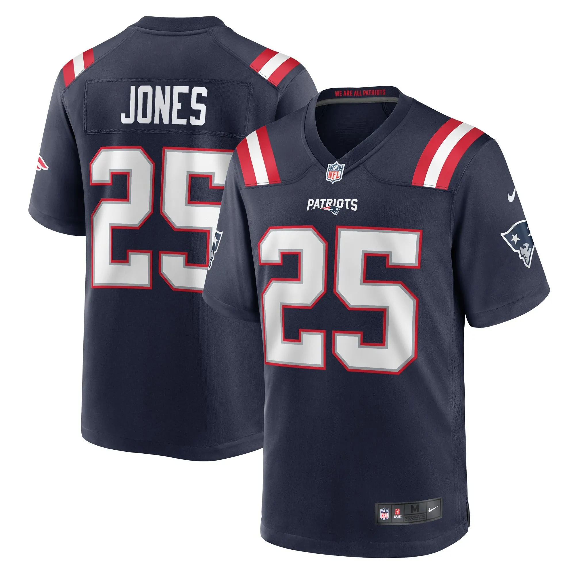 Marcus Jones New England Patriots  Game Player Jersey - Navy