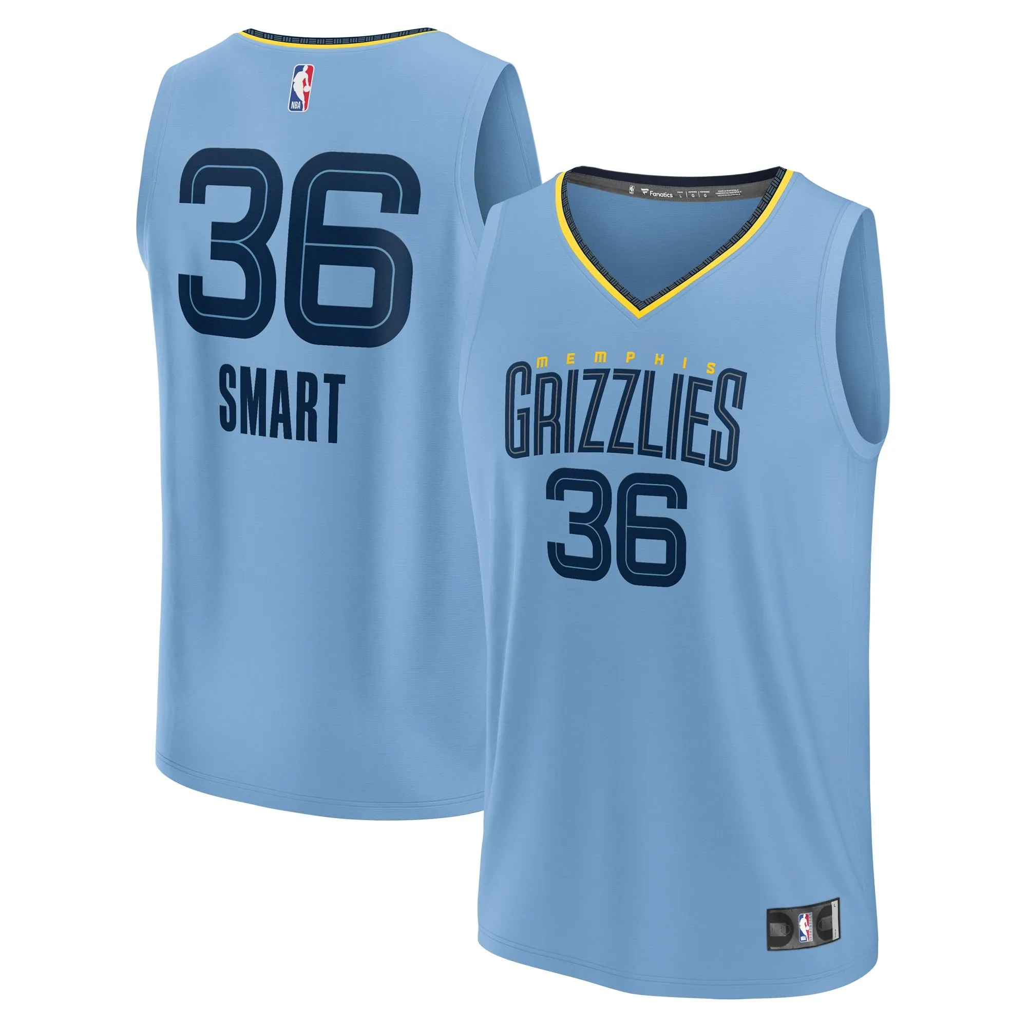 Marcus Smart Memphis Grizzlies Fanatics Branded Fast Break Player Jersey - Statement Edition - Light Blue