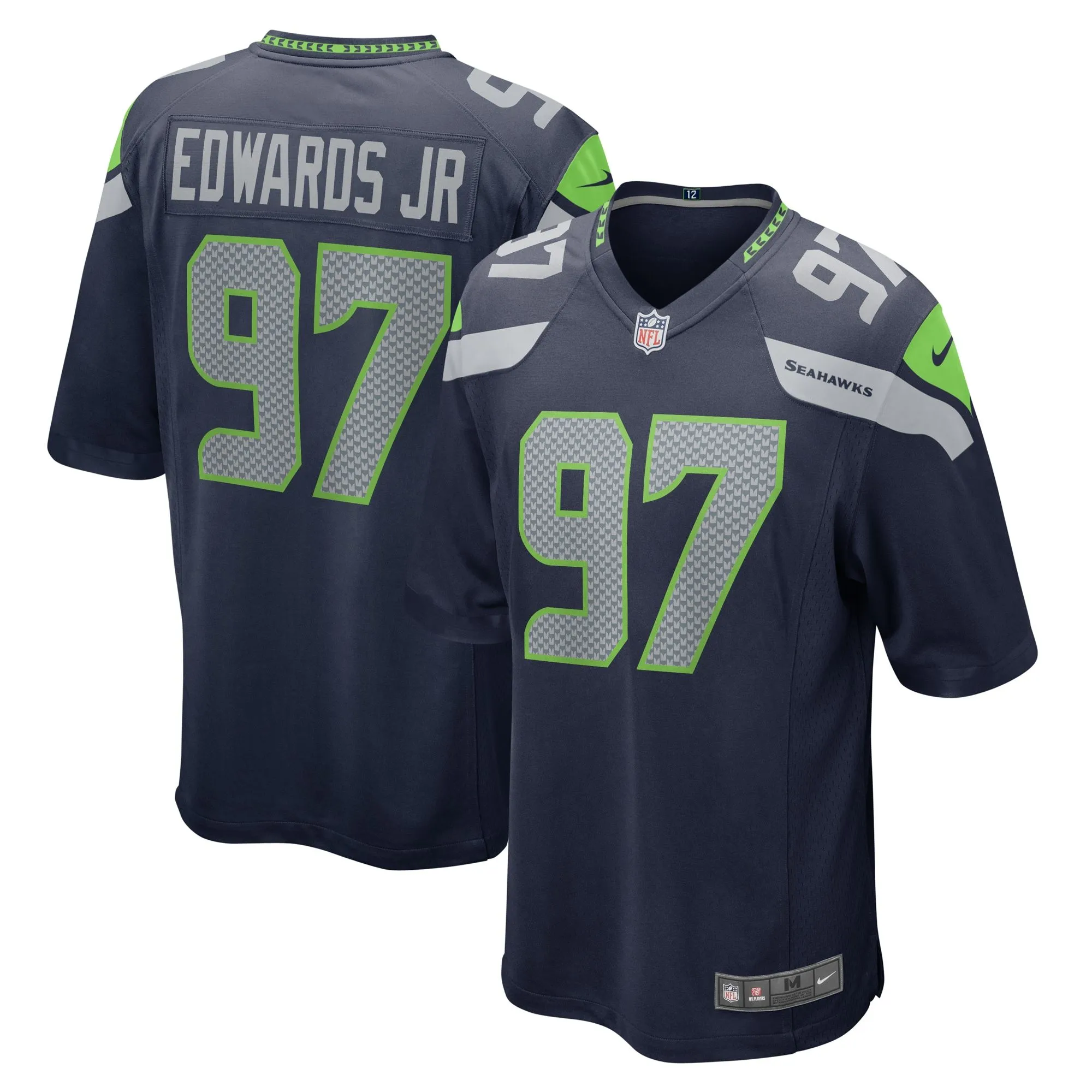 Mario Edwards Jr. Seattle Seahawks   Game Jersey - College Navy