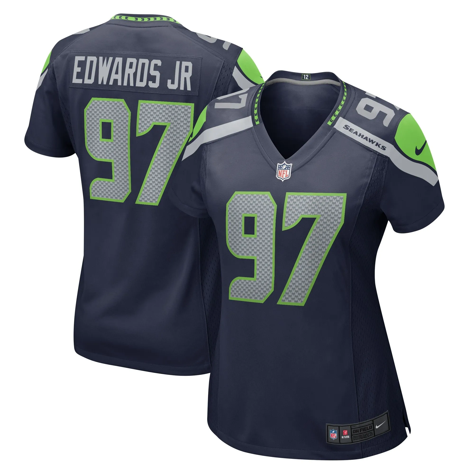 Mario Edwards Jr. Seattle Seahawks  Women's  Game Jersey - College Navy