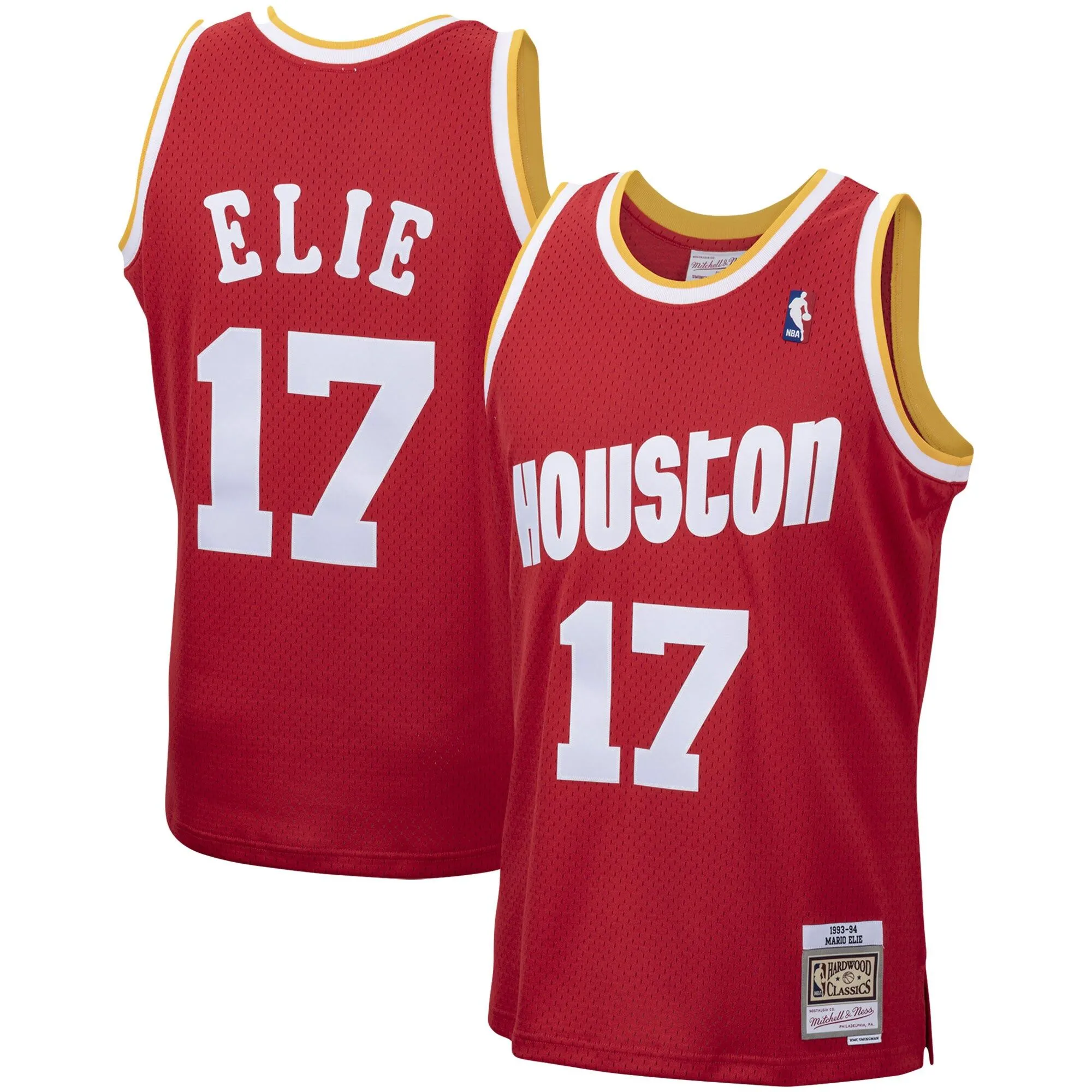 Mario Elie Houston Rockets Mitchell & Ness 1993/94 Hardwood Classics Swingman Jersey - Red