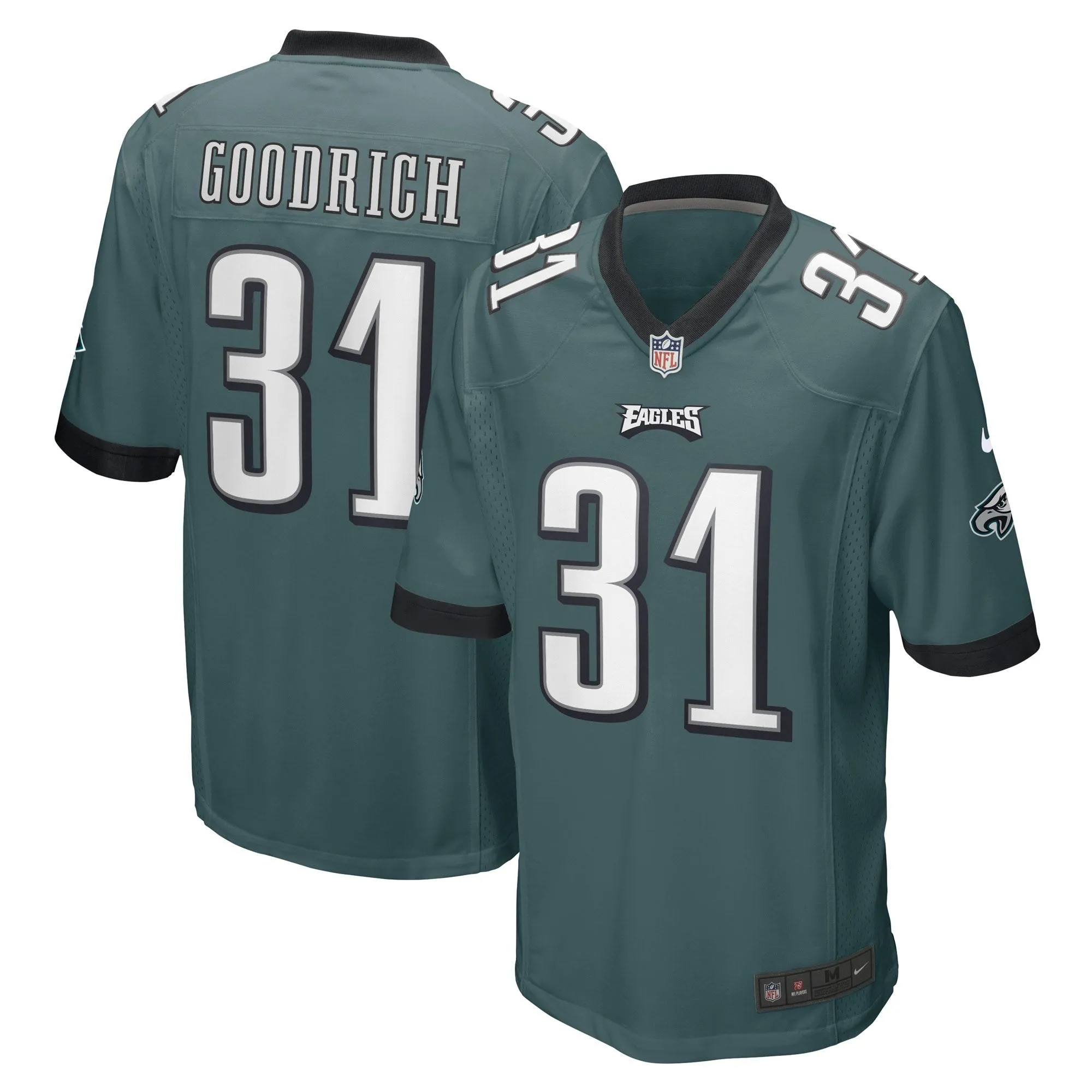 Mario Goodrich Philadelphia Eagles  Game Player Jersey - Midnight Green