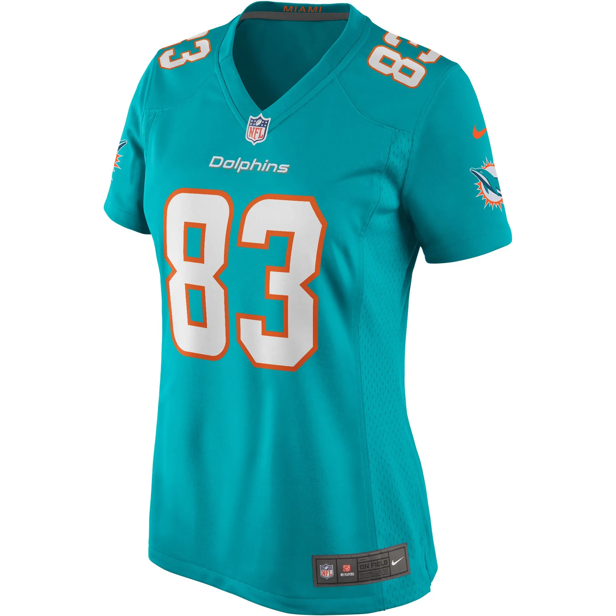 Mark Clayton Miami Dolphins  Women's Game Retired Player Jersey - Aqua