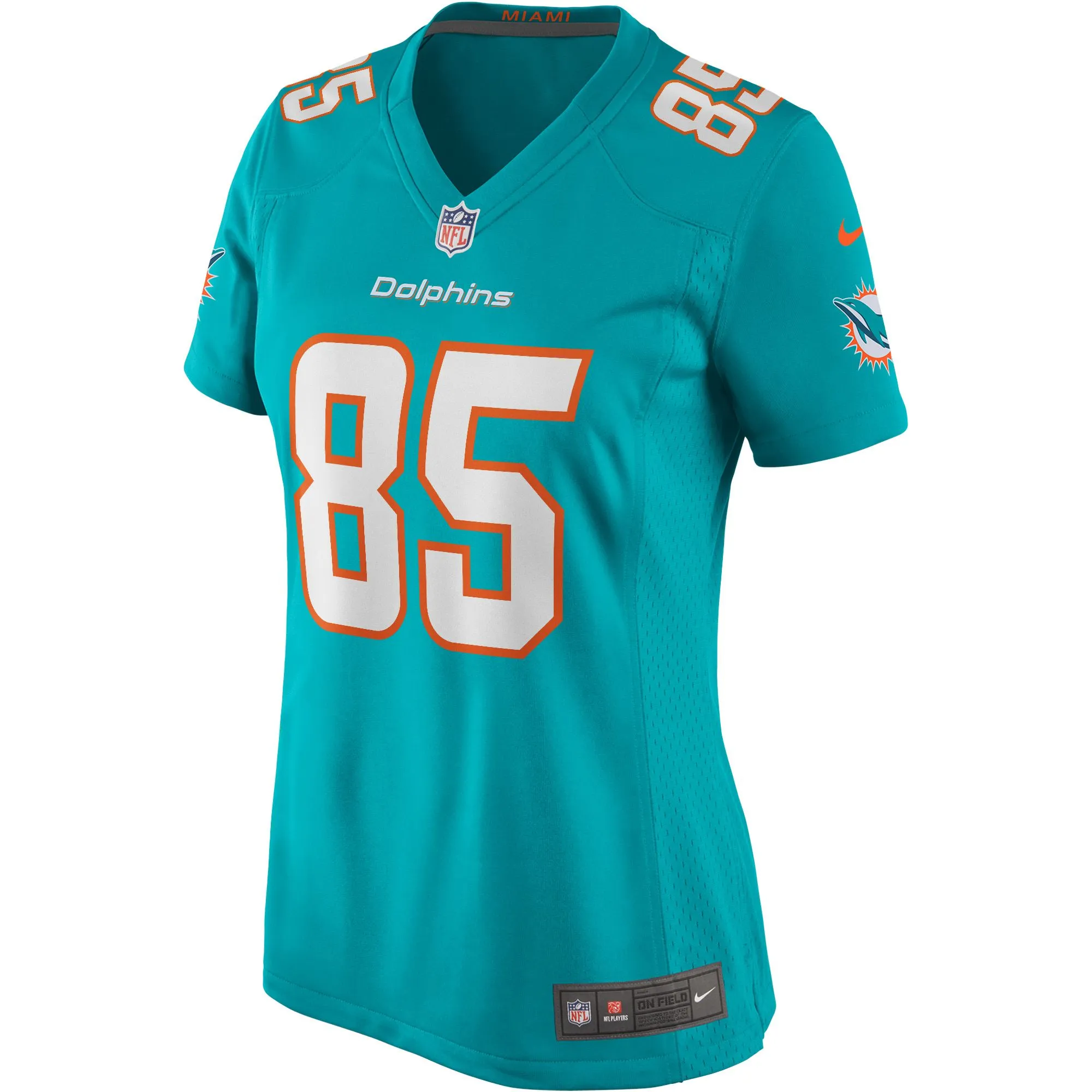 Mark Duper Miami Dolphins  Women's Game Retired Player Jersey - Aqua