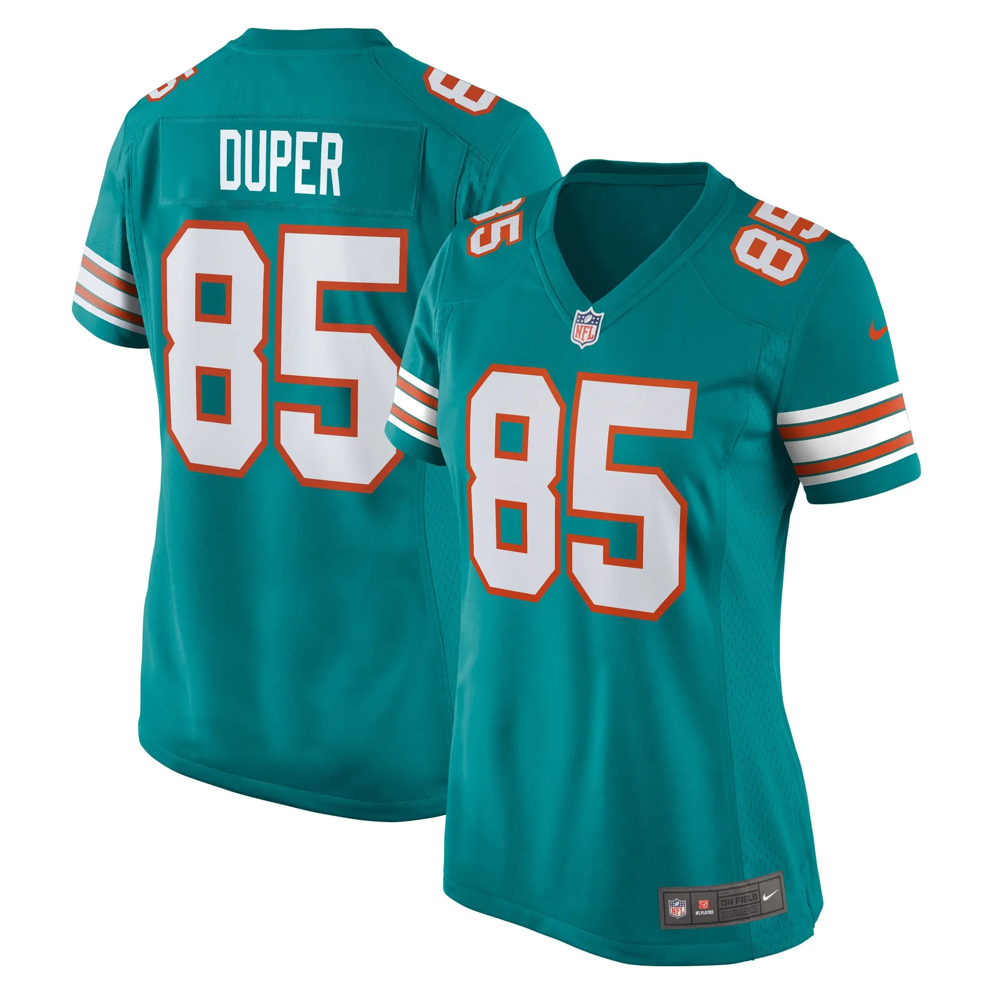 Mark Duper Miami Dolphins  Women's Retired Player Jersey - Aqua