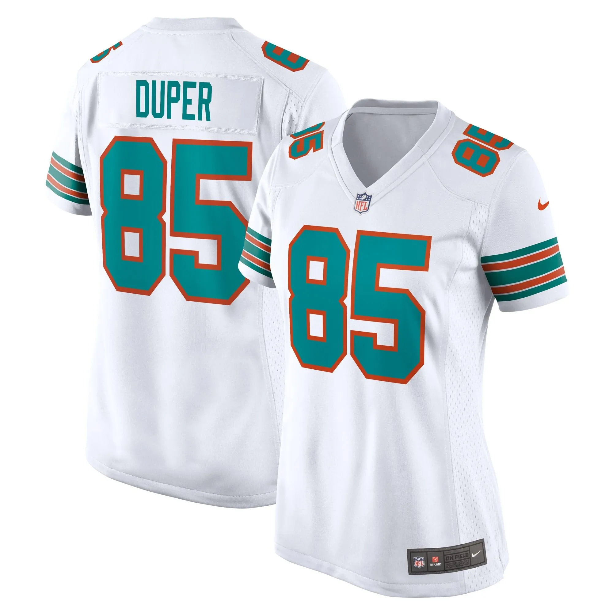 Mark Duper Miami Dolphins  Women's Retired Player Jersey - White