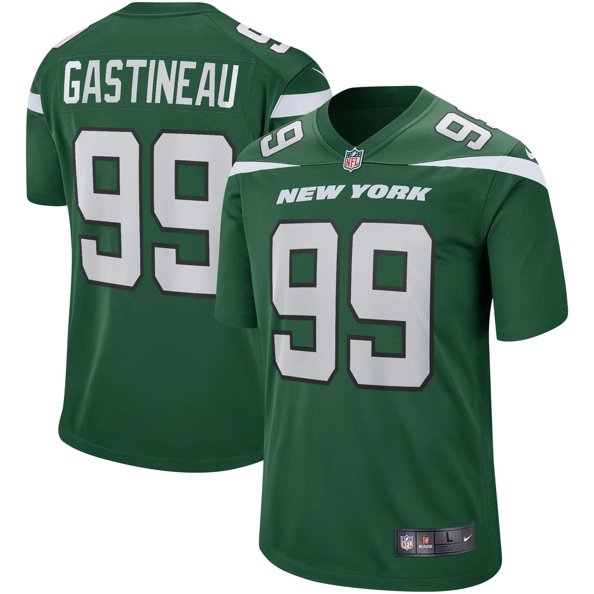 Mark Gastineau New York Jets  Game Retired Player Jersey - Gotham Green