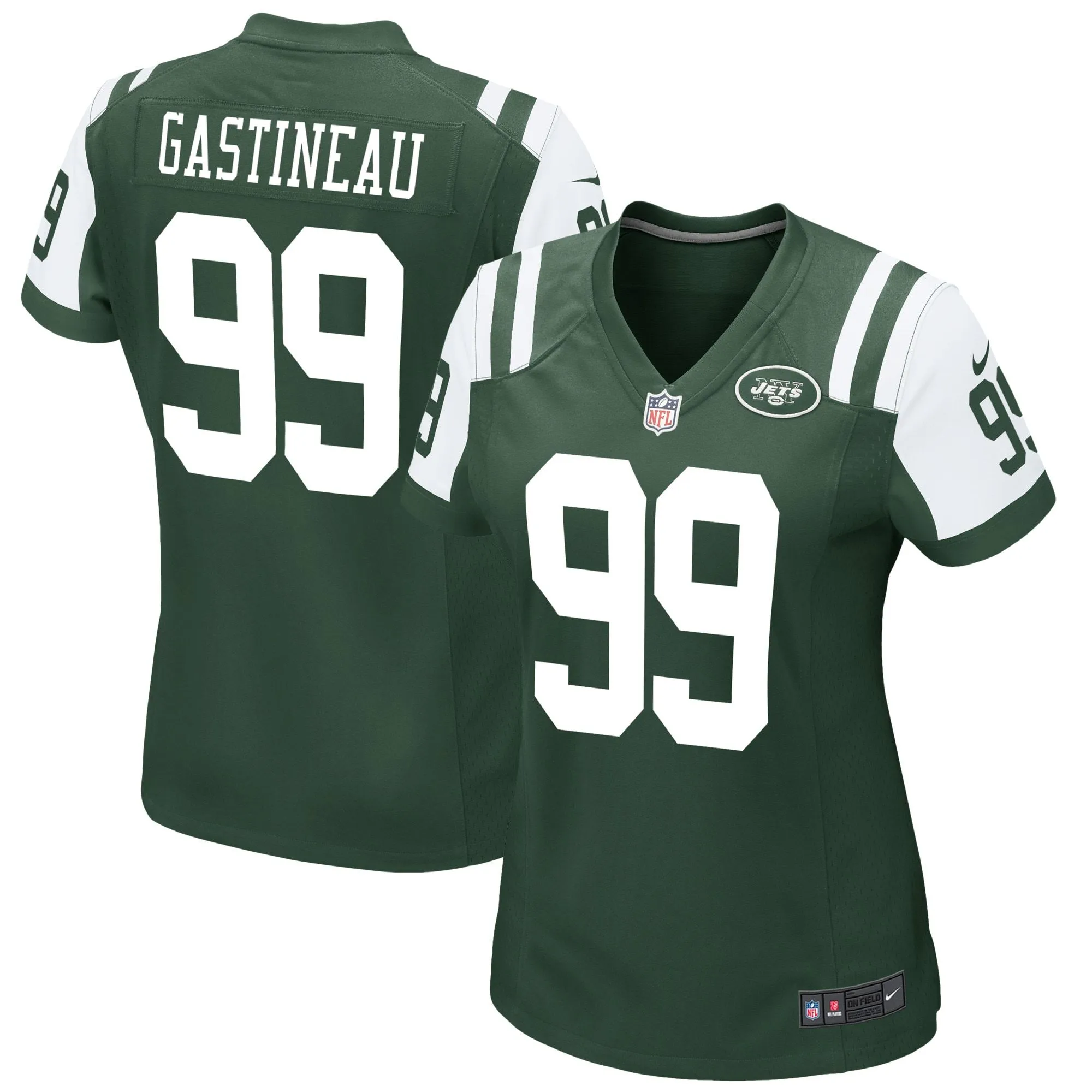 Mark Gastineau New York Jets  Women's Retired Game Jersey - Green