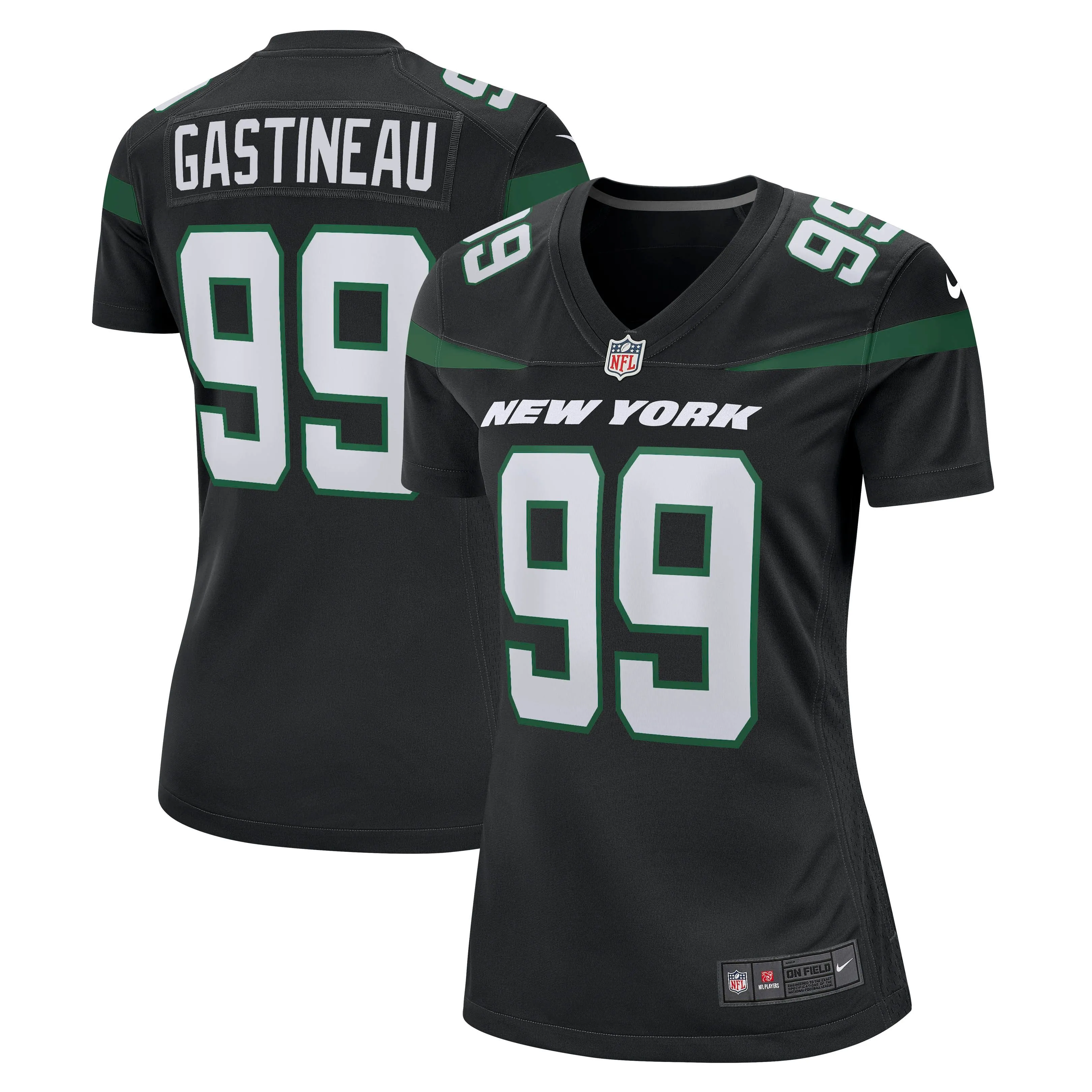 Mark Gastineau  New York Jets Women's Game Jersey - Stealth Black