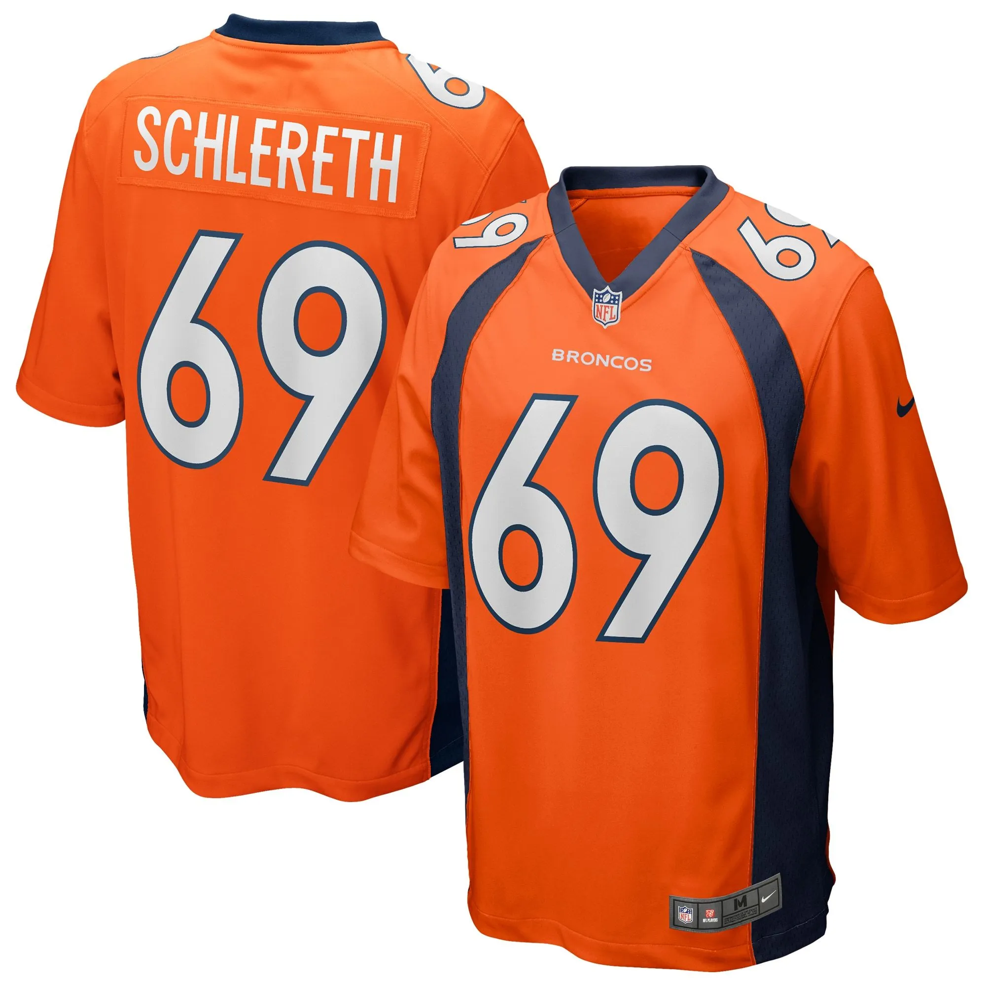 Mark Schlereth Denver Broncos  Game Retired Player Jersey - Orange