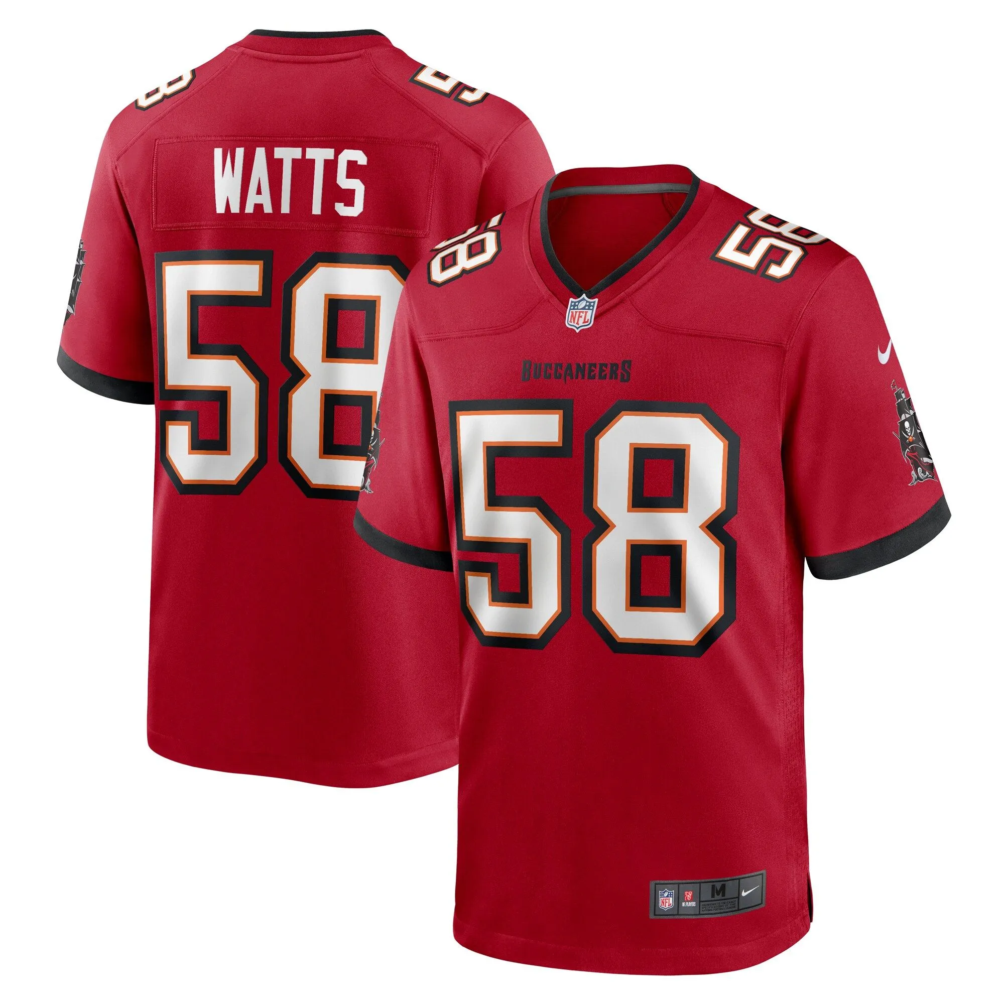 Markees Watts Tampa Bay Buccaneers   Game Jersey -  Red