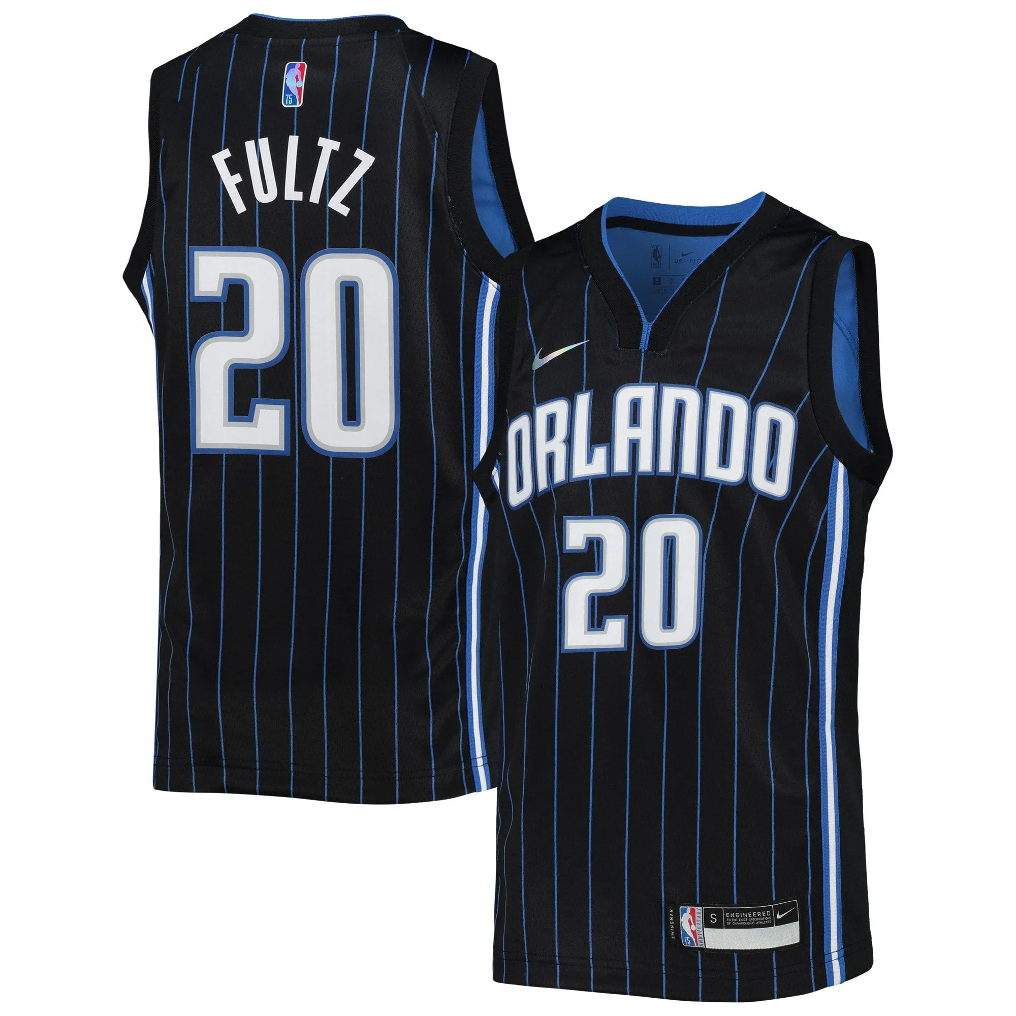 Markelle Fultz Orlando Magic  Youth 2021/22 Diamond Swingman Jersey - Icon Edition - Black