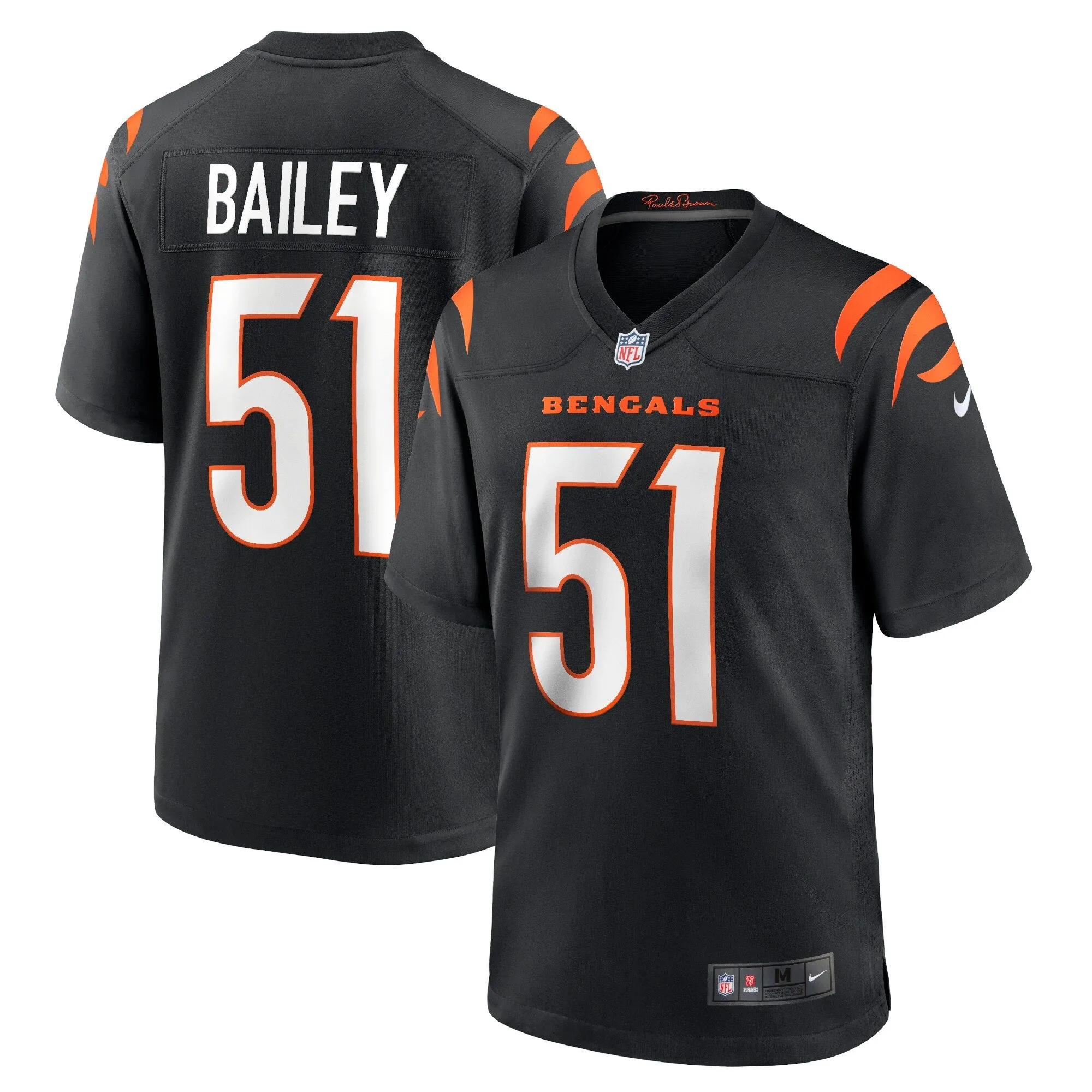 Markus Bailey Cincinnati Bengals  Game Jersey - Black