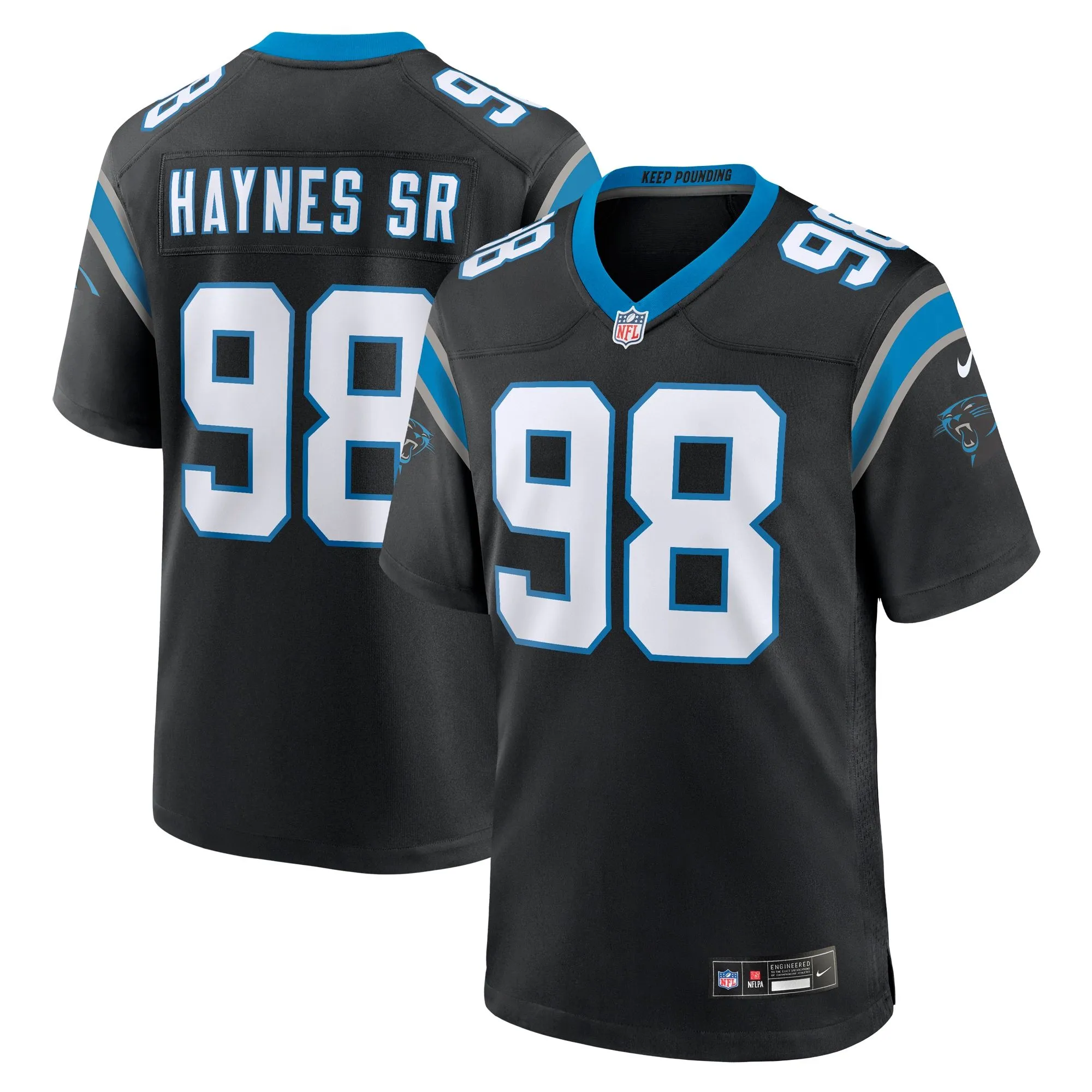 Marquis Haynes Sr. Carolina Panthers  Team Game Jersey - Black