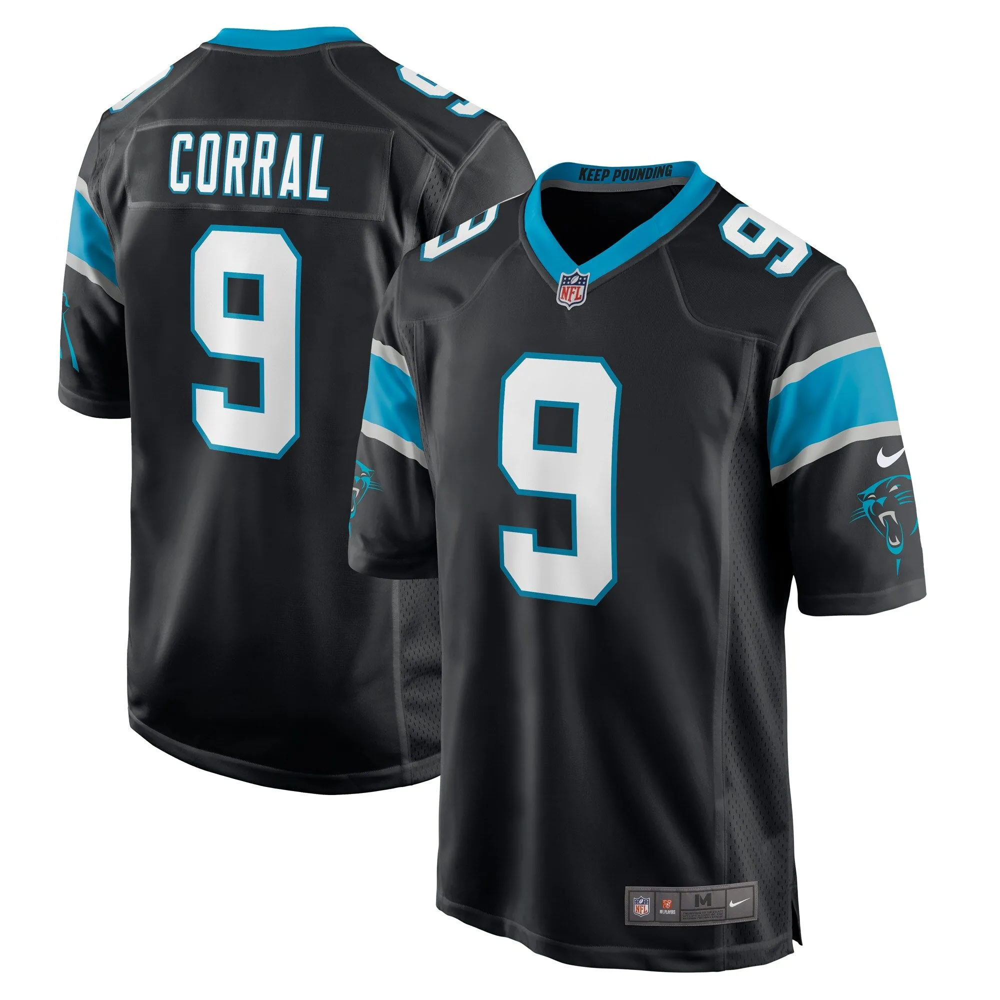 Matt Corral Carolina Panthers  Player Game Jersey - Black