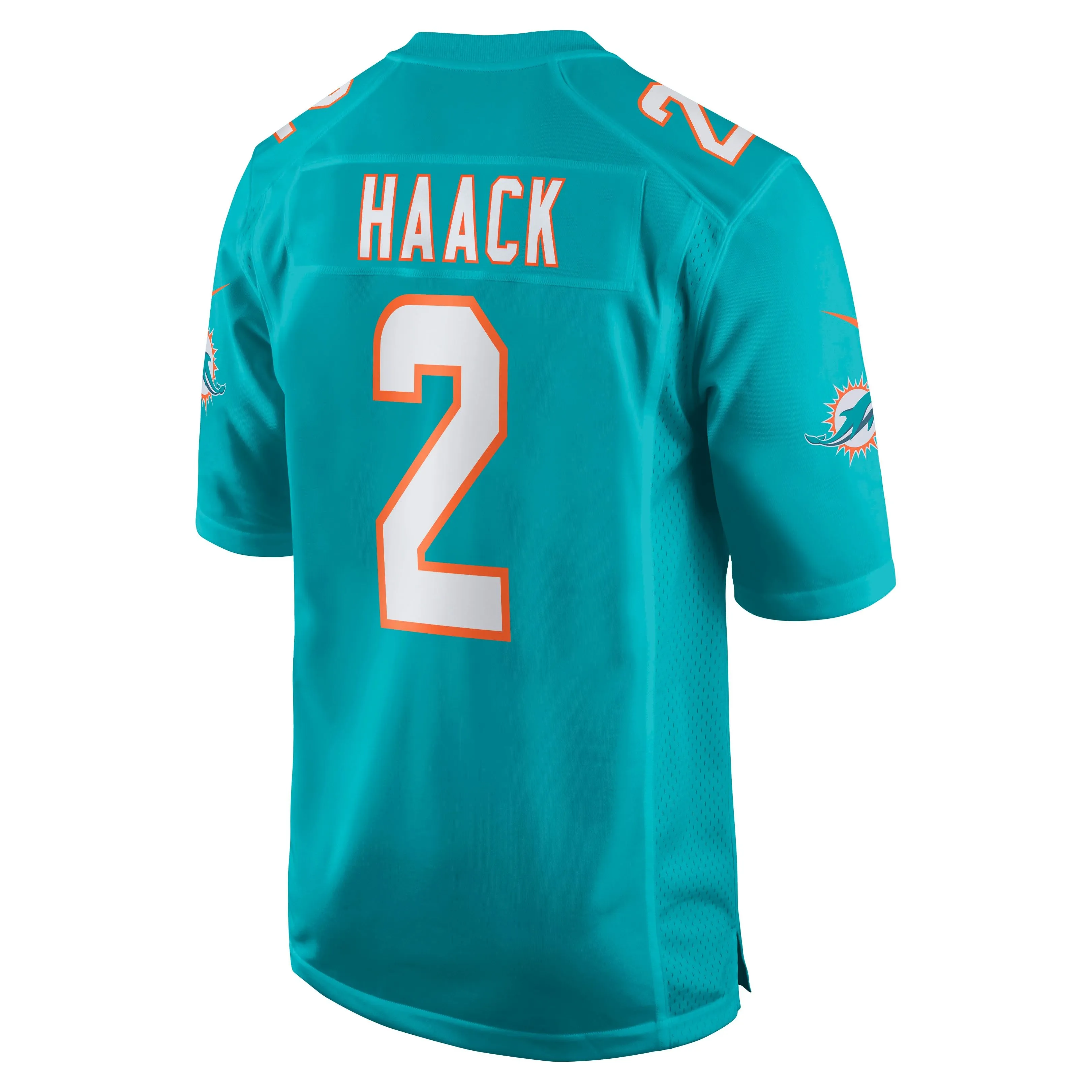 Matt Haack Miami Dolphins  Game Jersey - Aqua