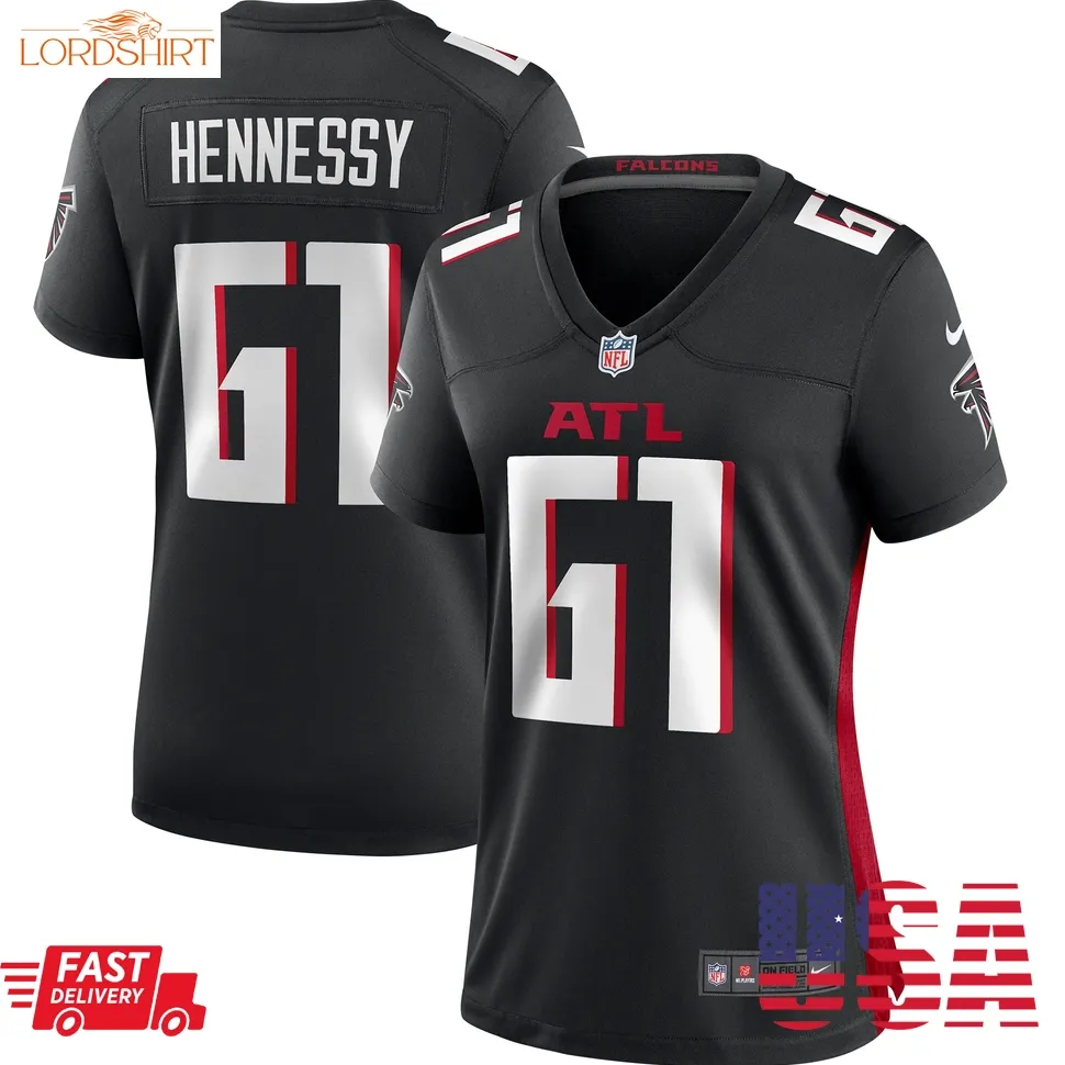 Matt Hennessy Atlanta Falcons  Women's Game Jersey   Black