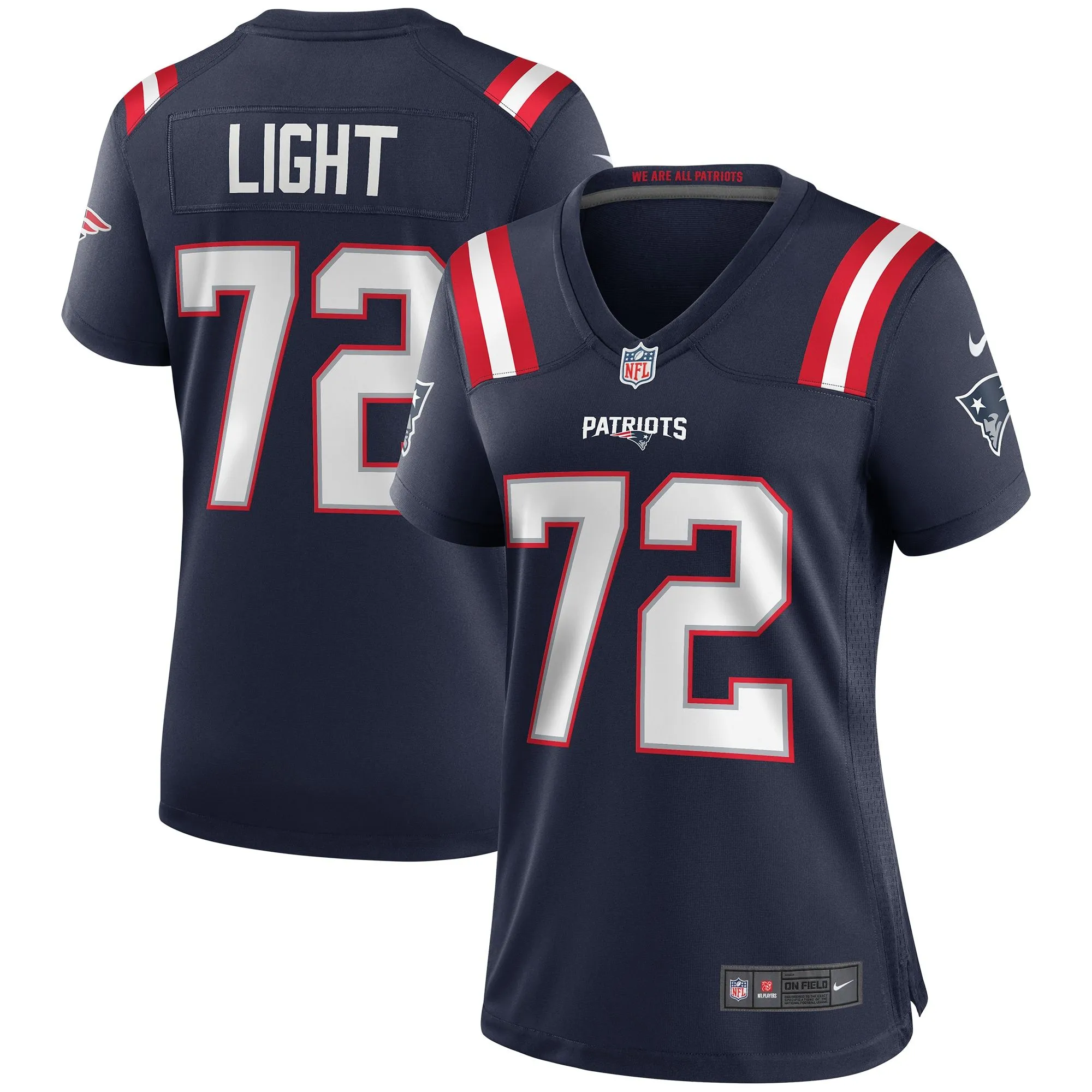 Matt Light New England Patriots  Women's Game Retired Player Jersey - Navy