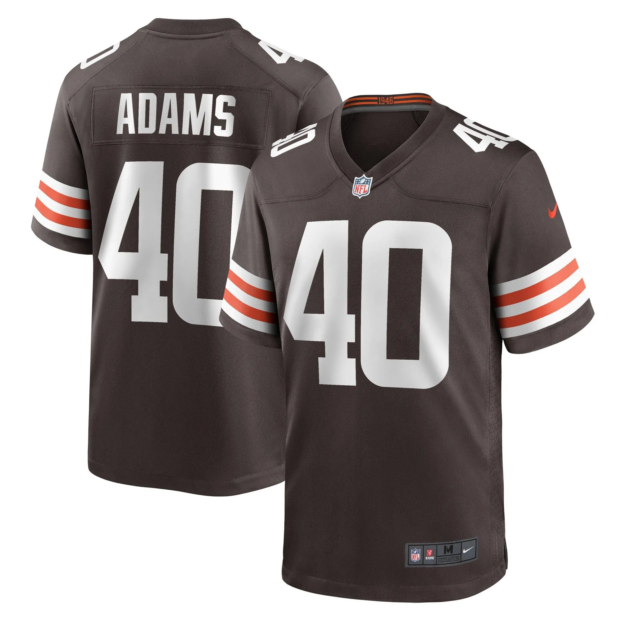 Matthew Adams Cleveland Browns  Game Player Jersey - Brown