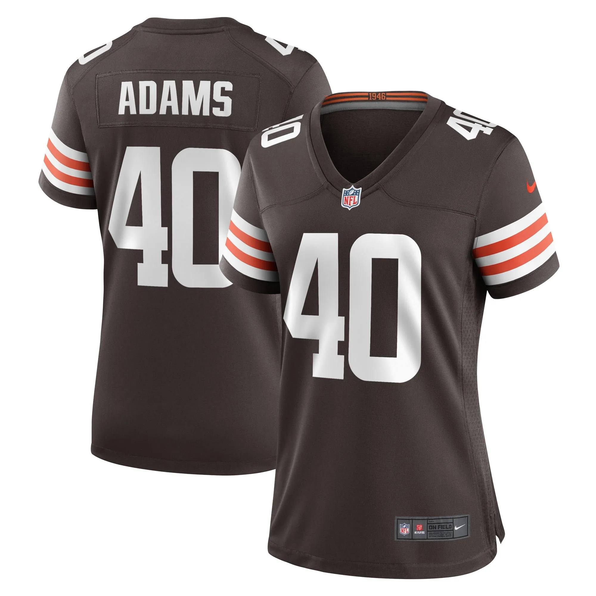 Matthew Adams Cleveland Browns  Women's  Women's Team Color Jersey - Brown