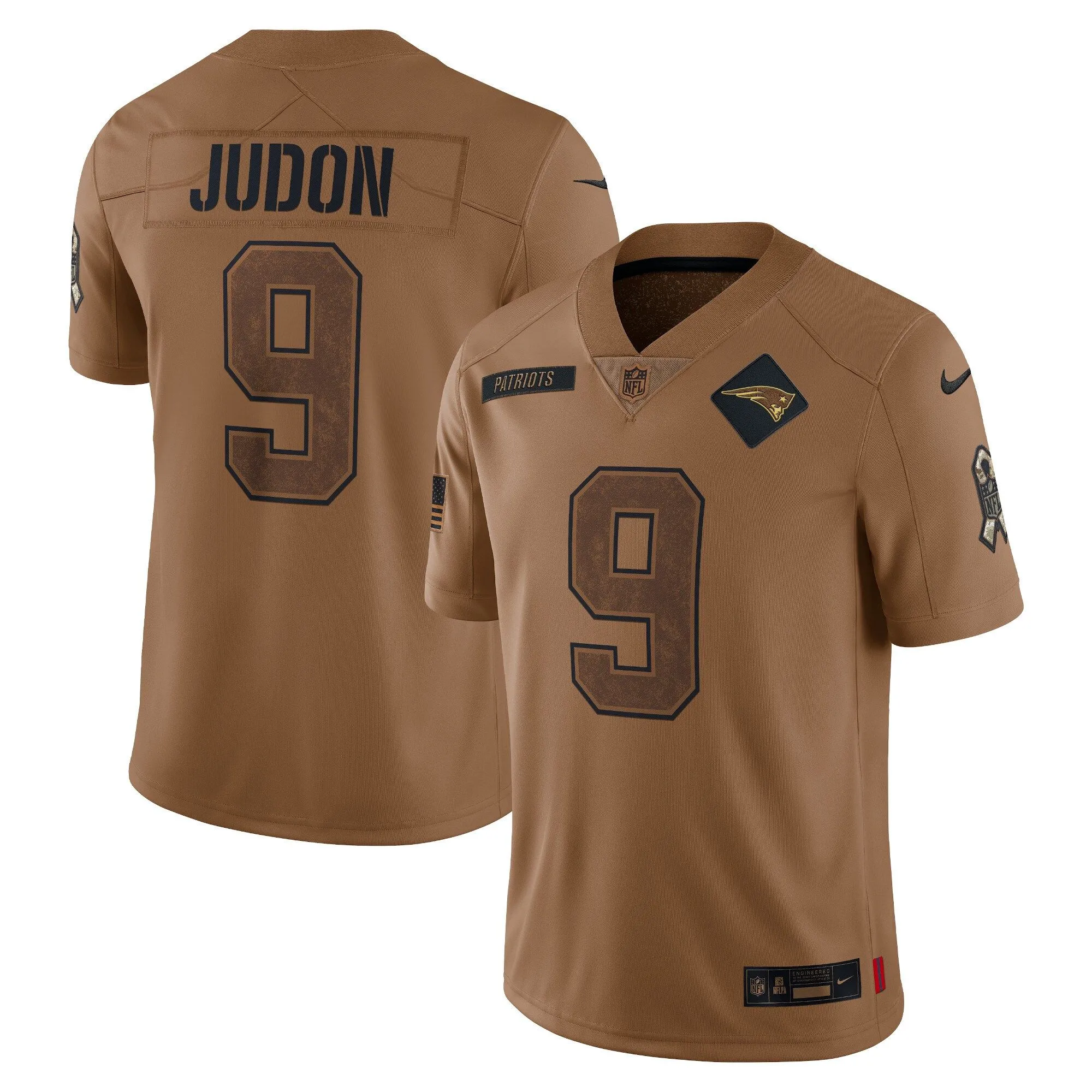 Matthew Judon New England Patriots  2023 Salute To Service Limited Jersey - Brown