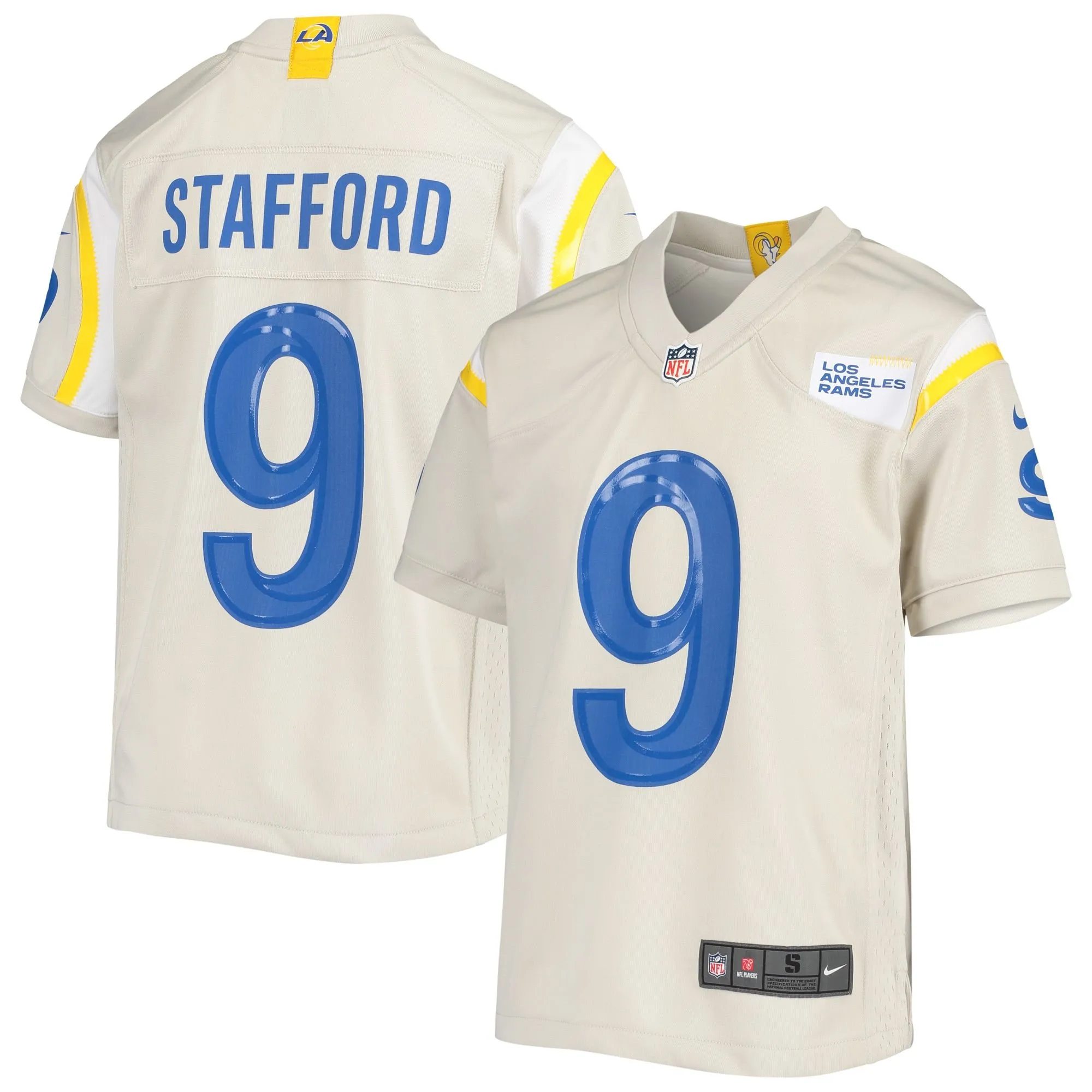 Matthew Stafford Los Angeles Rams  Youth Game Jersey - Cream