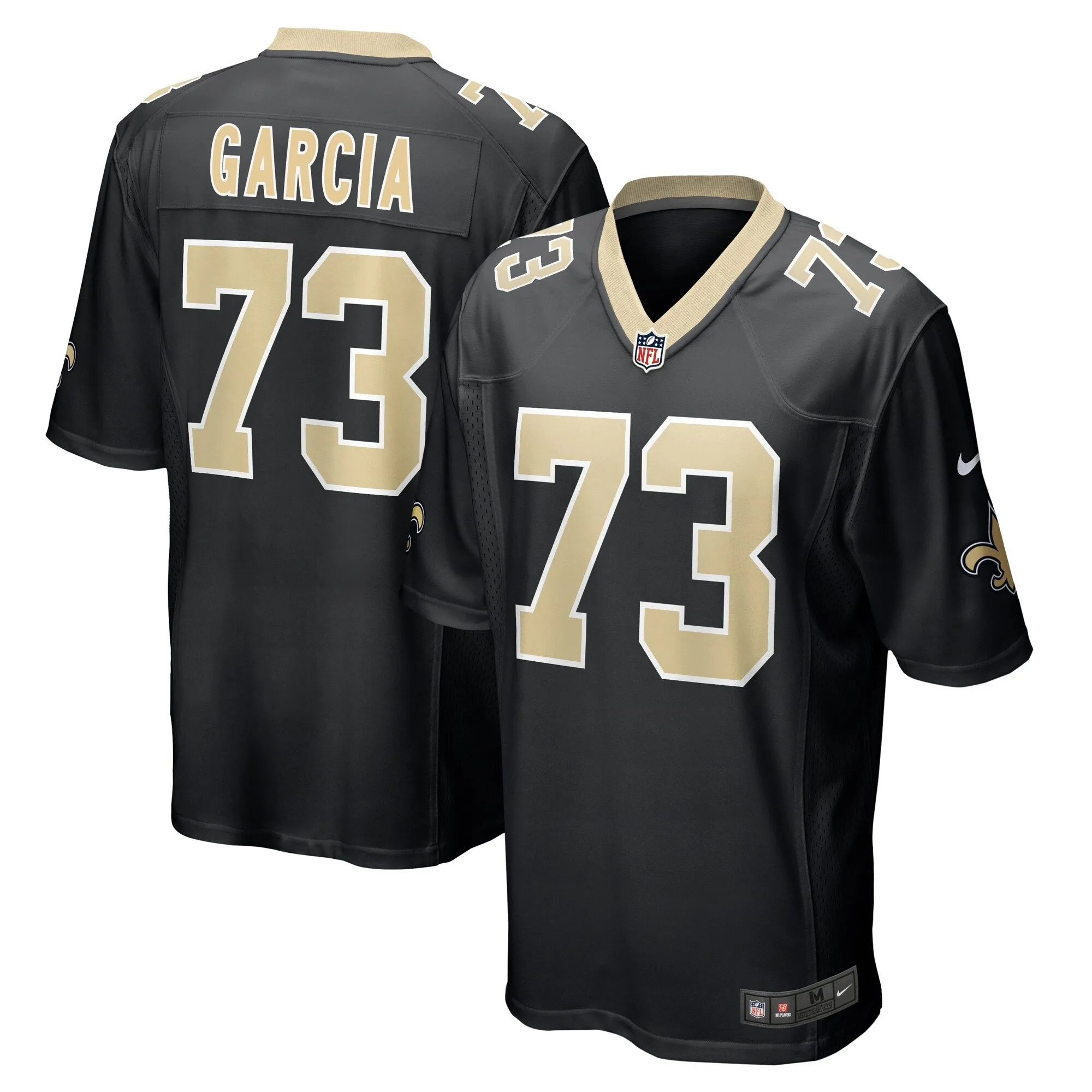 Max Garcia New Orleans Saints  Team Game Jersey -  Black