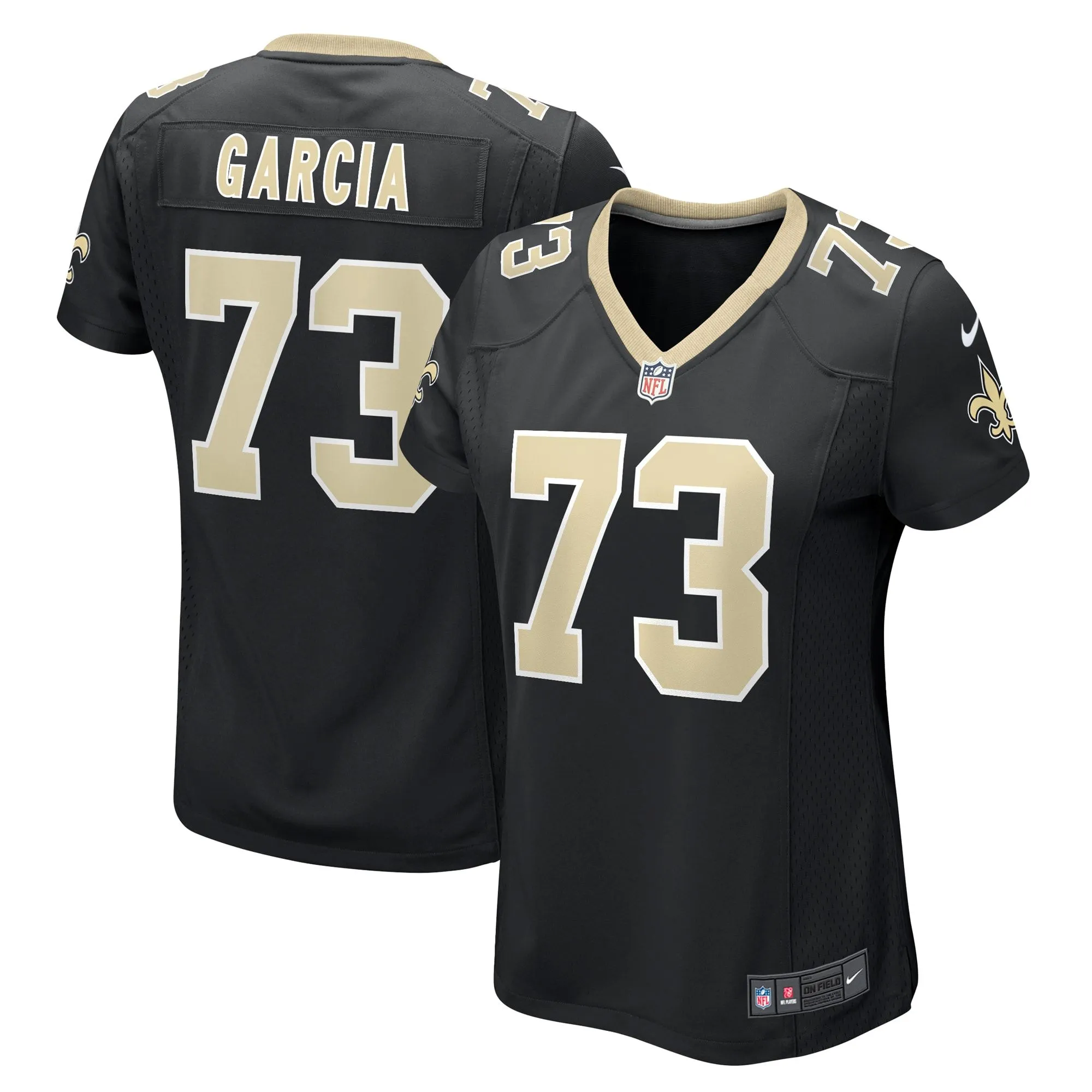 Max Garcia New Orleans Saints  Women's Team Game Jersey -  Black