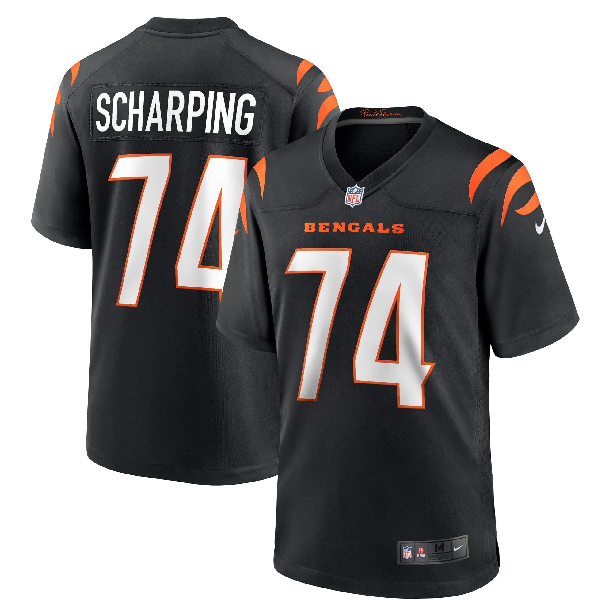 Max Scharping Cincinnati Bengals  Game Player Jersey - Black