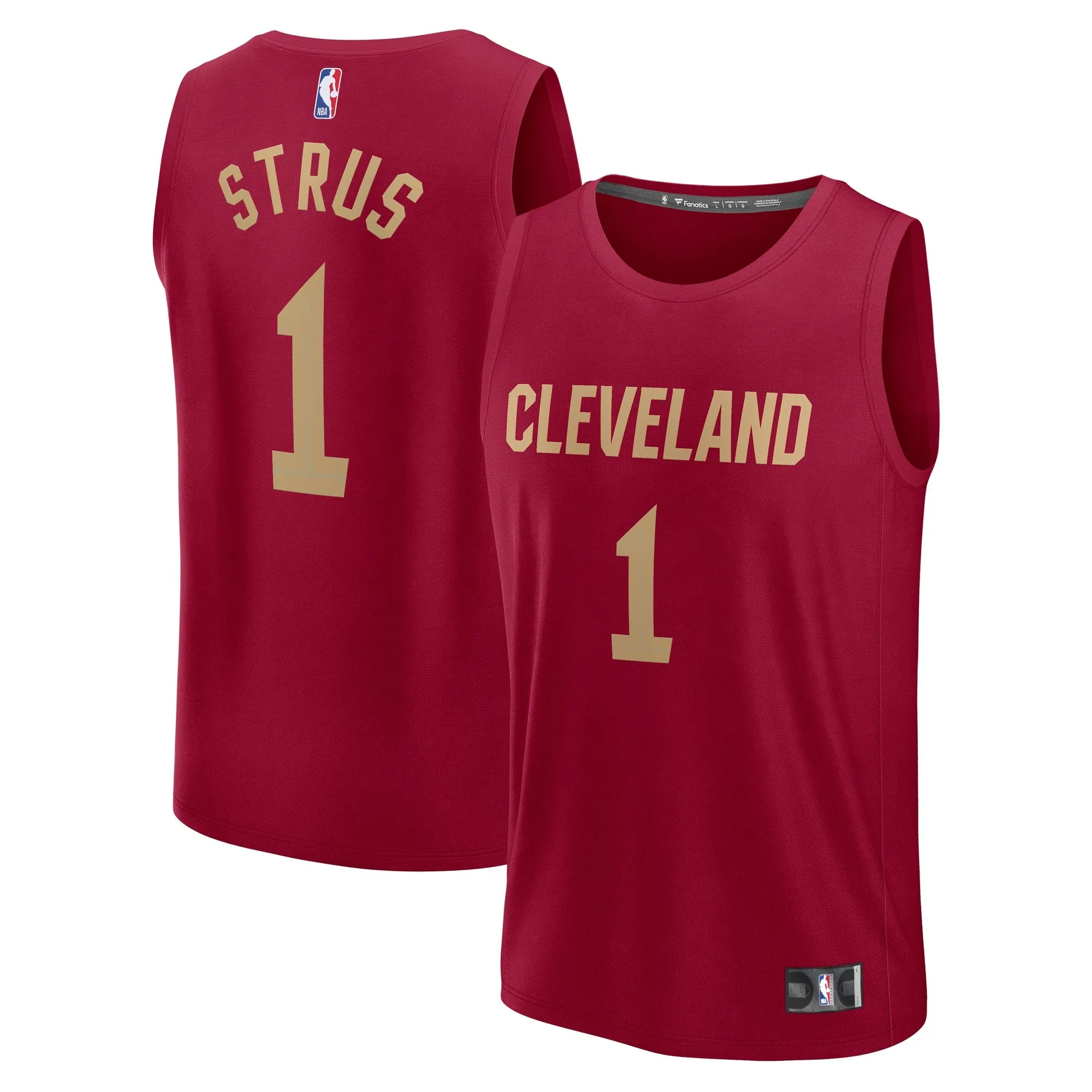 Max Strus Cleveland Cavaliers Fanatics Branded Fast Break Player Jersey - Icon Edition - Wine