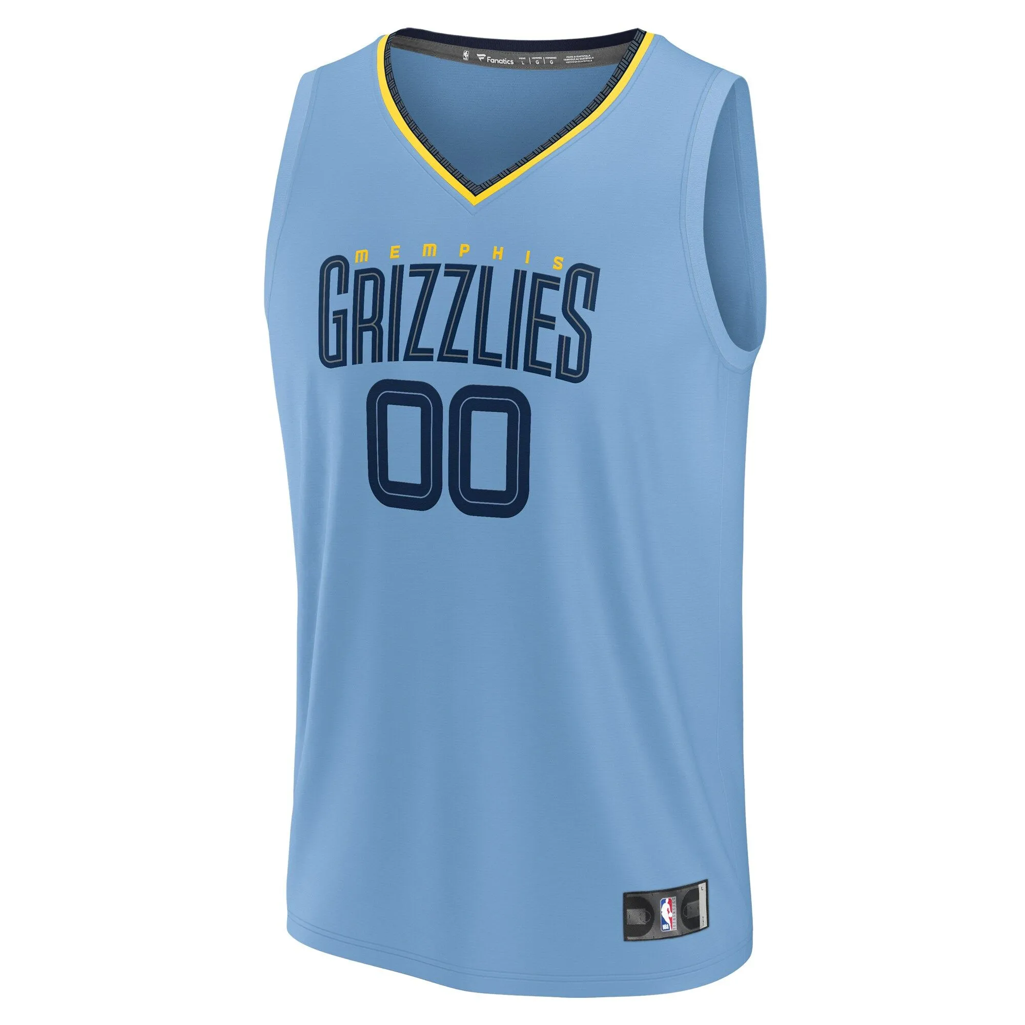 Memphis Grizzlies Fanatics Branded Custom Fast Break Jersey - Statement Edition - Light Blue