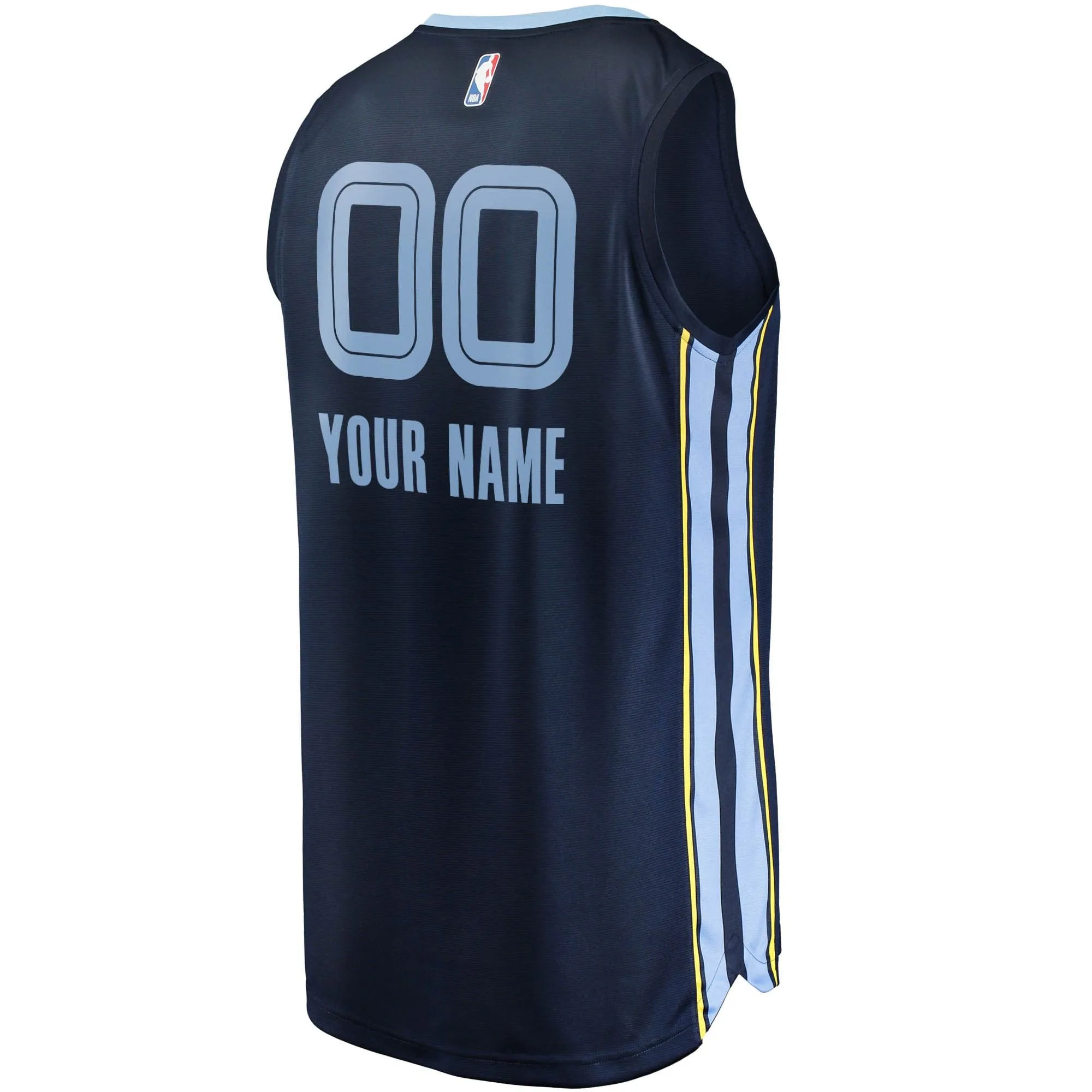 Memphis Grizzlies Fanatics Branded Fast Break Custom Replica Jersey Navy - Icon Edition