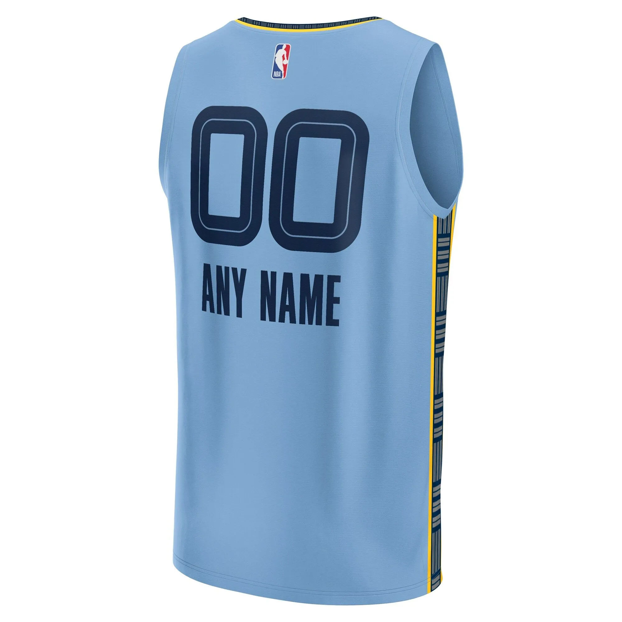 Memphis Grizzlies Fanatics Branded Youth Fast Break Replica Custom Jersey - Statement Edition - Light Blue