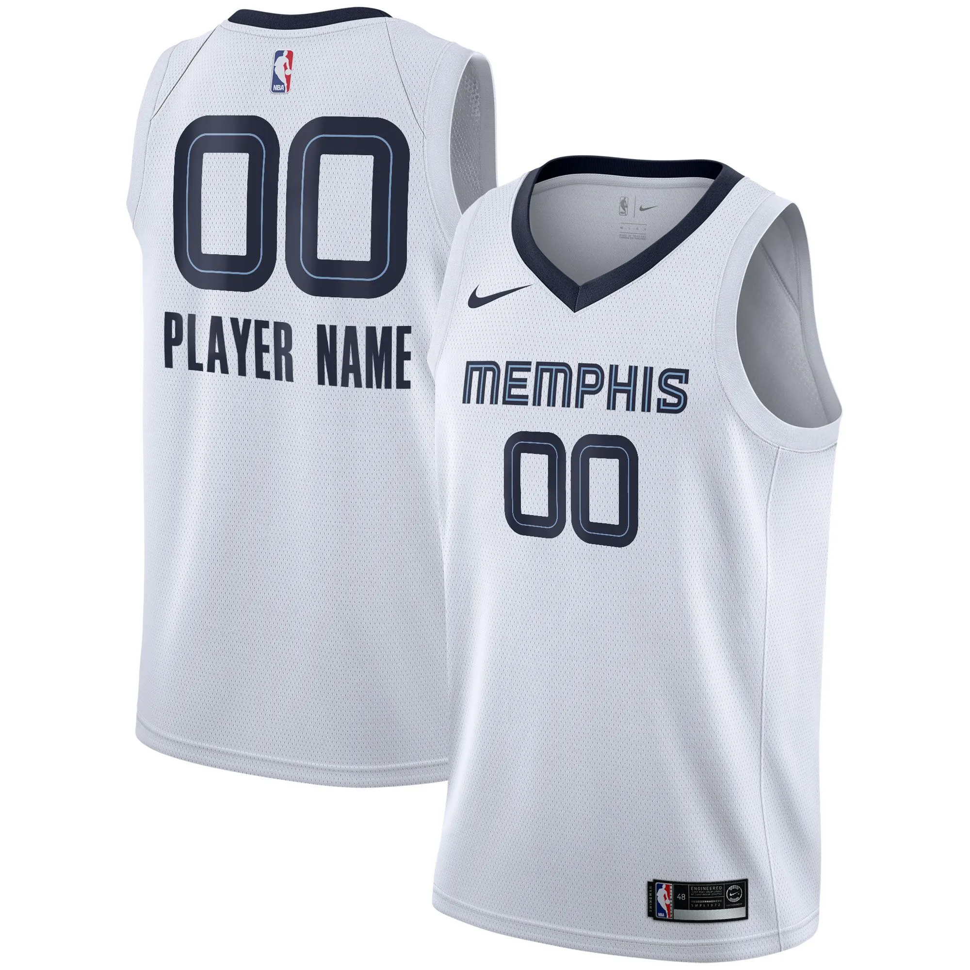 Memphis Grizzlies  2020/21 Swingman Custom Jersey - Association Edition - White