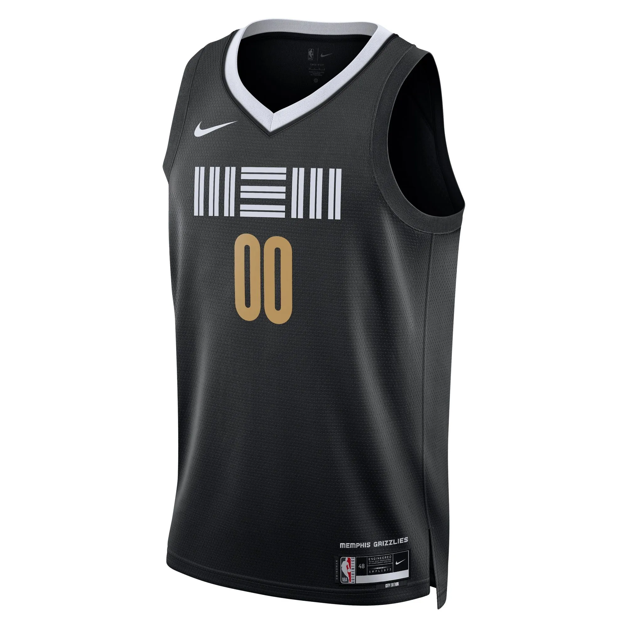 Memphis Grizzlies  Unisex 2023/24 Custom Swingman Jersey - Black - City Edition