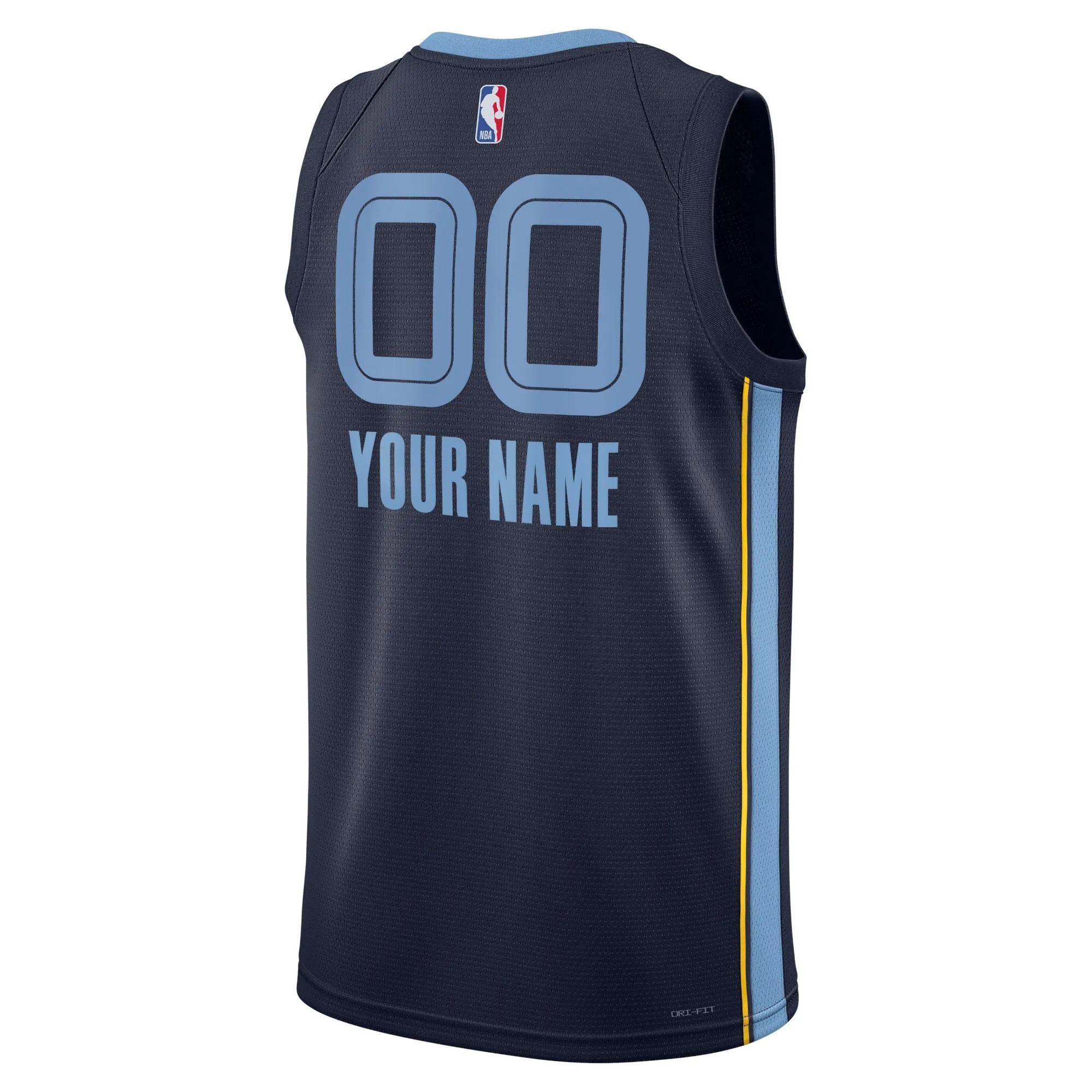 Memphis Grizzlies  Unisex Swingman Custom Jersey Navy - Icon Edition