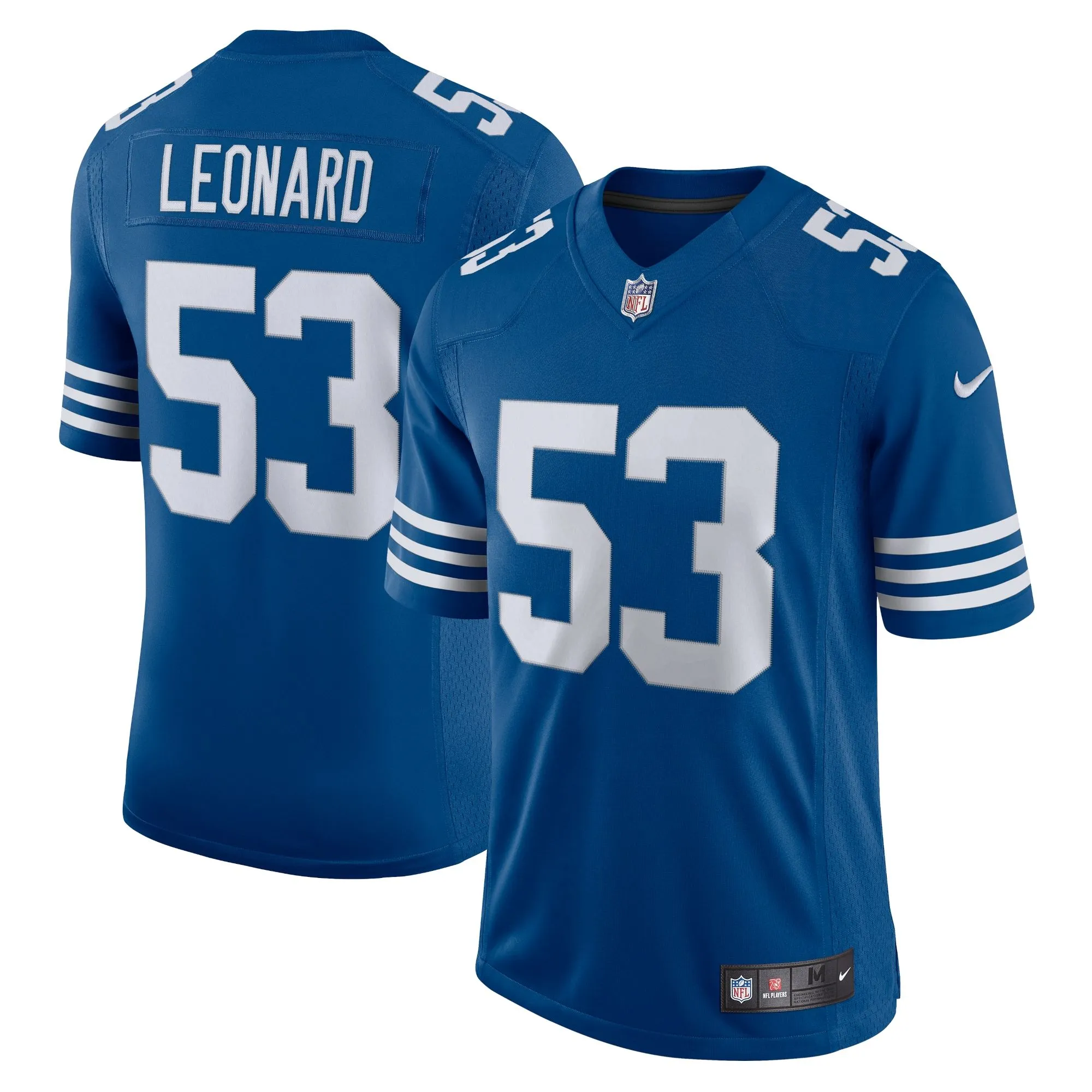 Men's  Darius Leonard Royal Indianapolis Colts Alternate Vapor Limited Jersey