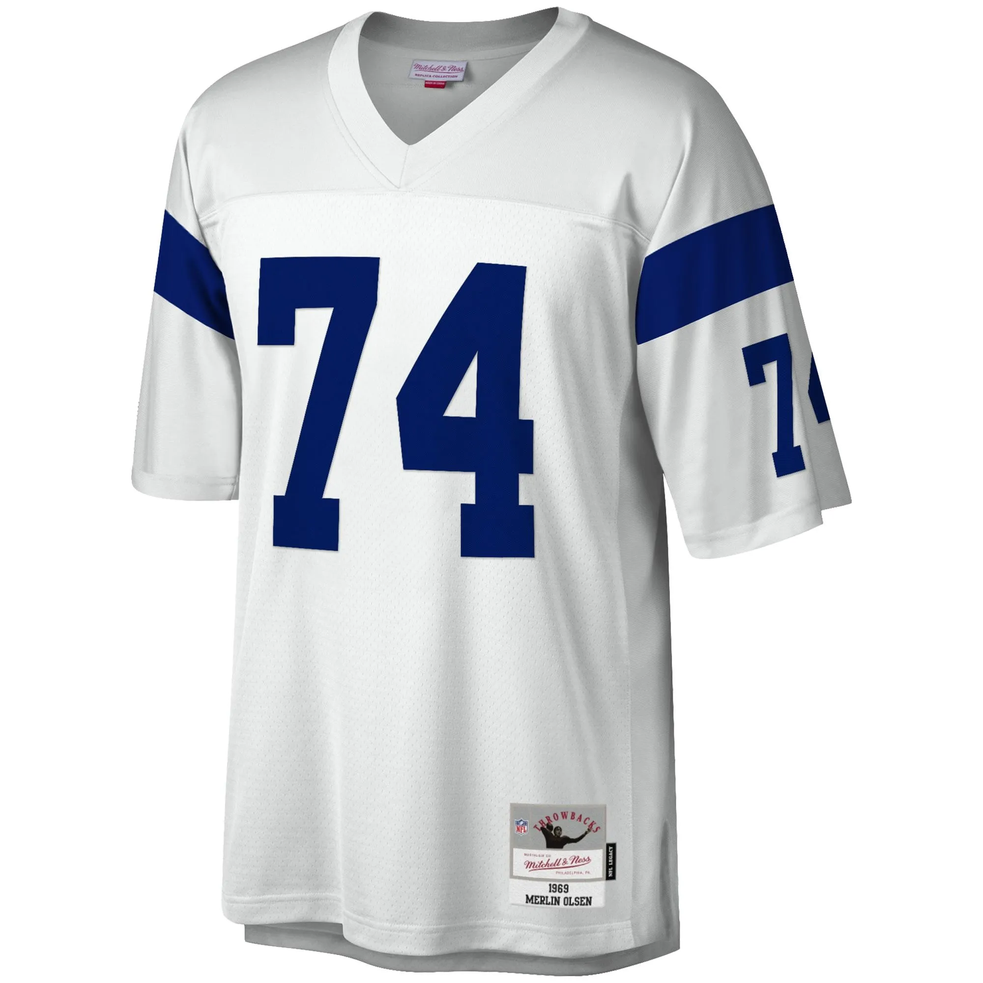 Merlin Olsen Los Angeles Rams Mitchell & Ness Legacy Replica Jersey - White