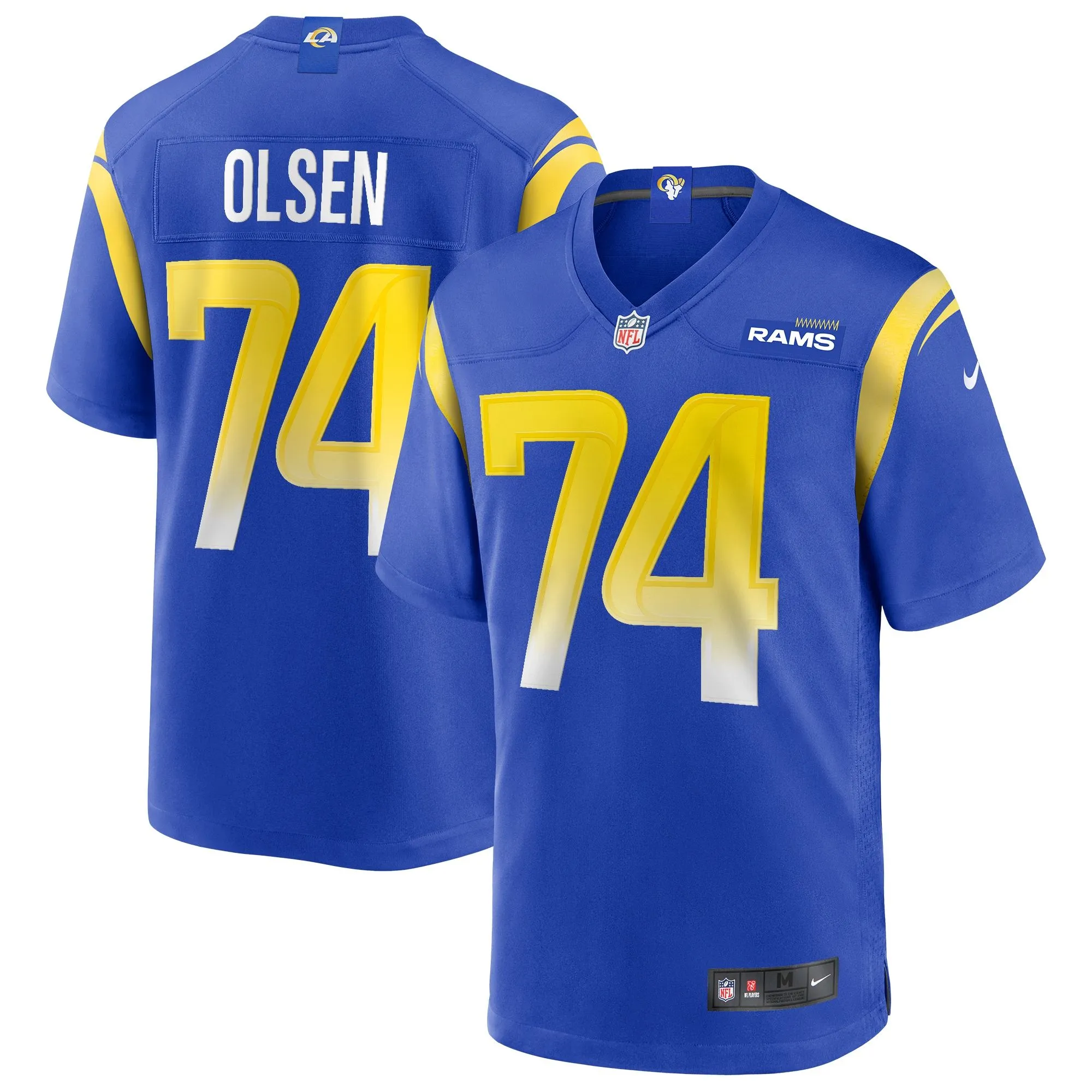 Merlin Olsen Los Angeles Rams  Game Retired Player Jersey - Royal