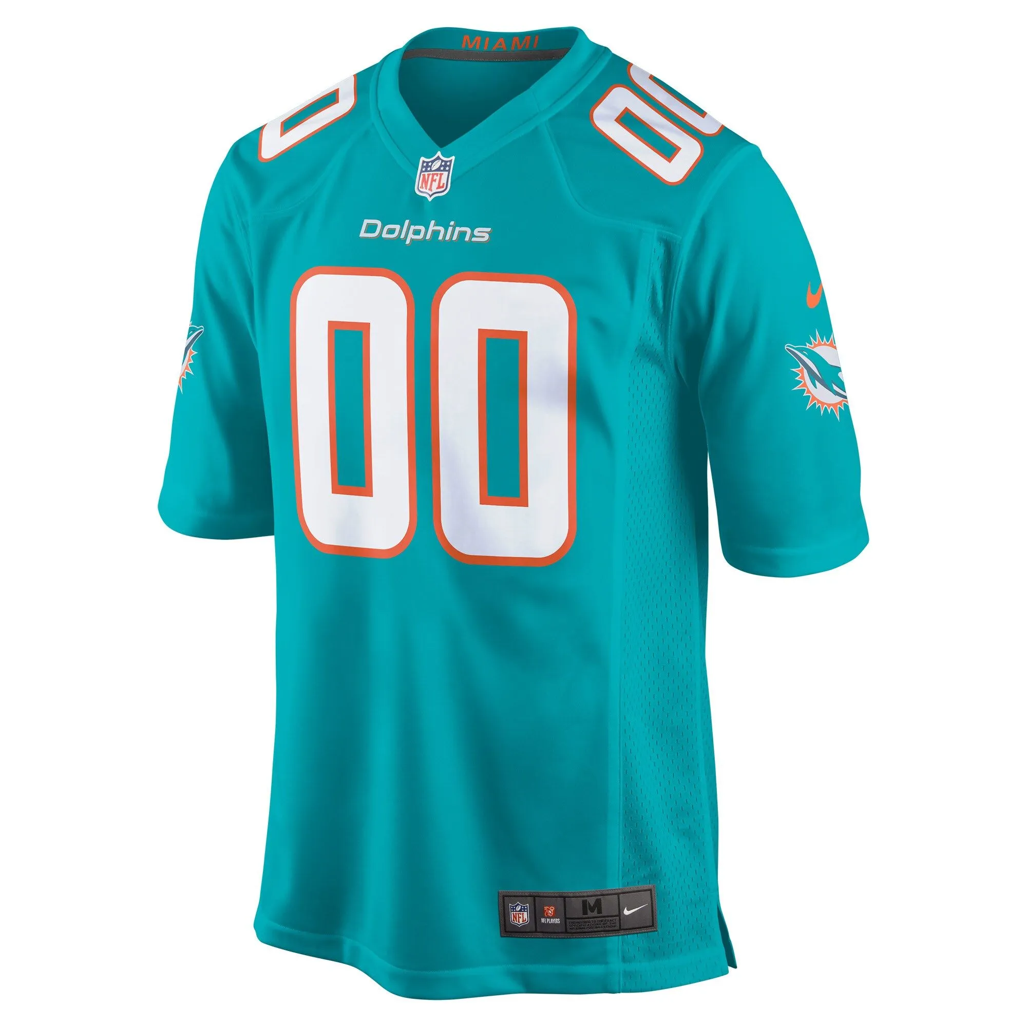 Miami Dolphins  Custom Game Jersey - Aqua