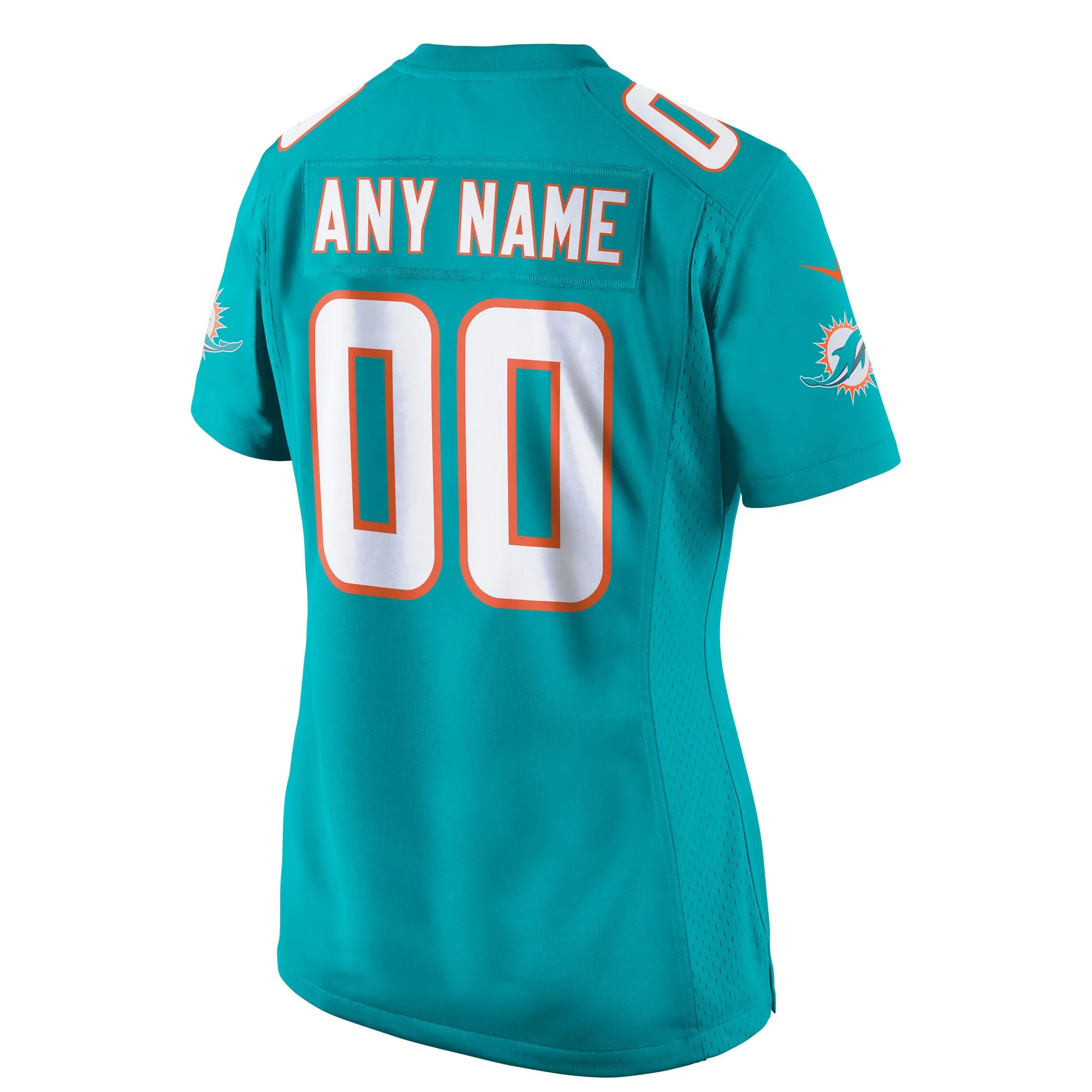 Miami Dolphins  Women's Custom Game Jersey - Aqua