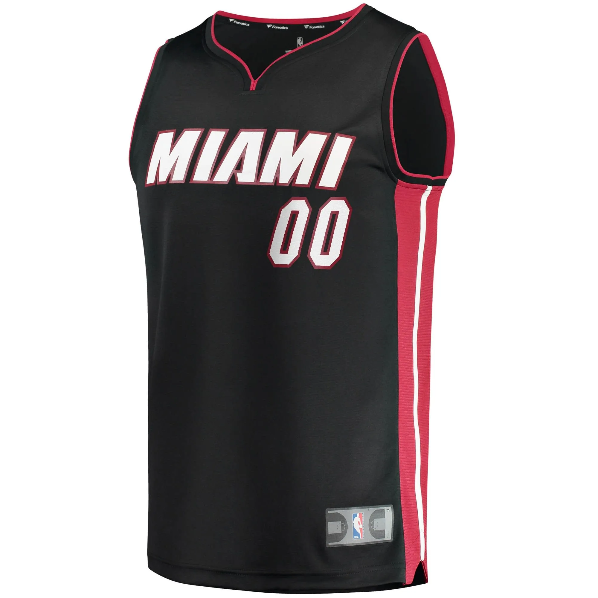 Miami Heat Fanatics Branded Fast Break Custom Replica Jersey Black - Icon Edition