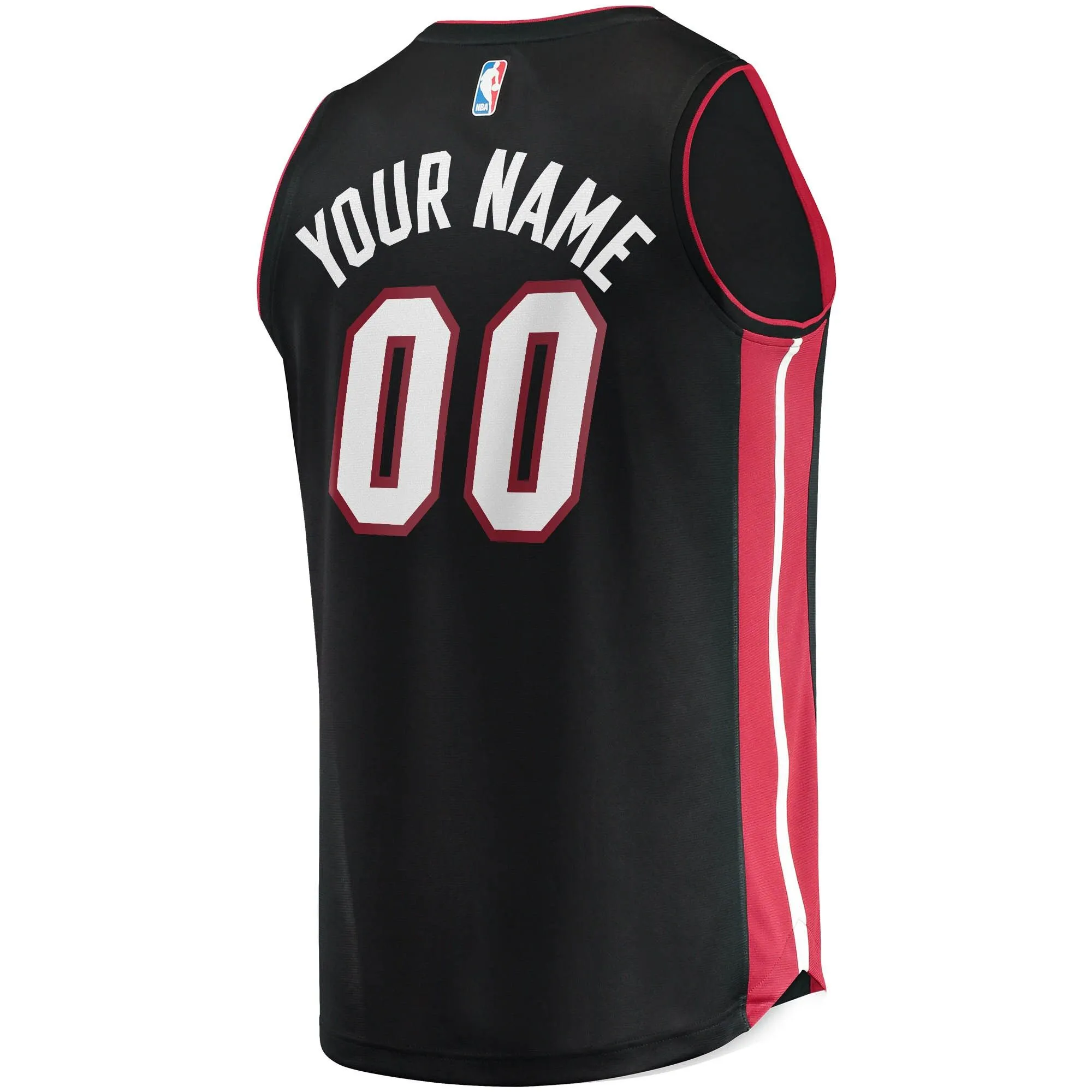 Miami Heat Fanatics Branded Fast Break Custom Replica Jersey Black - Icon Edition