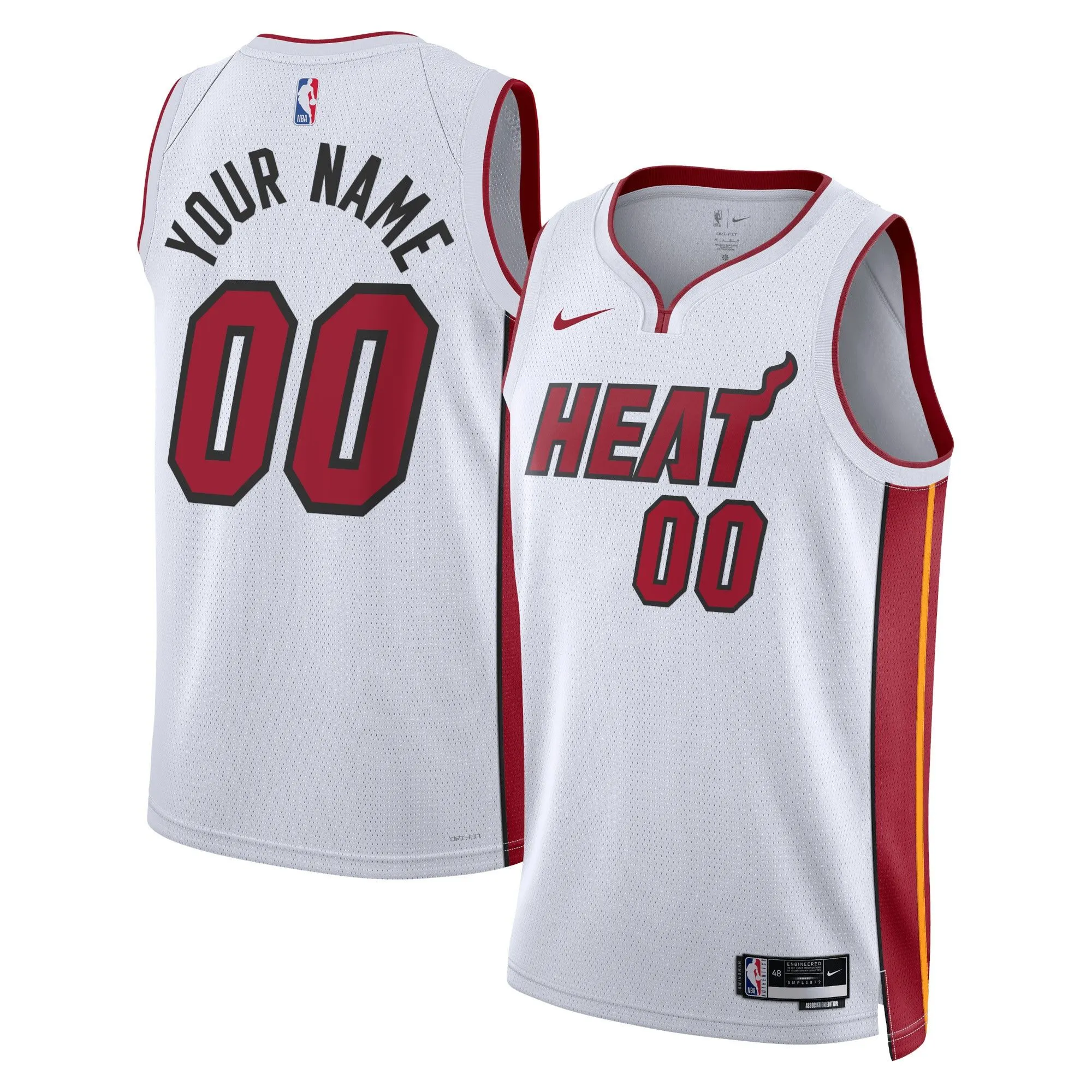 Miami Heat  Unisex Swingman Custom Jersey White - Association Edition