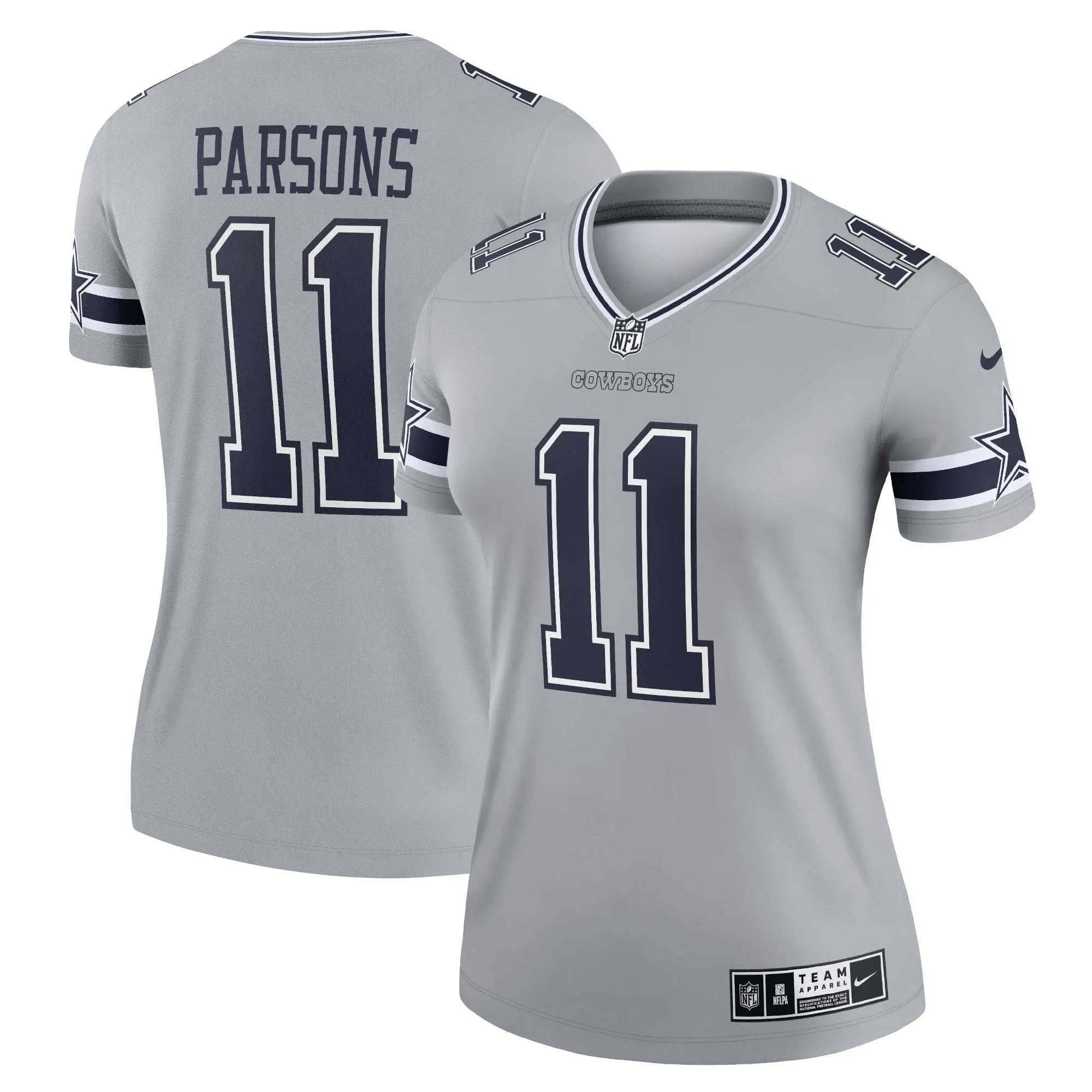 Micah Parsons Dallas Cowboys  Women's Inverted Legend Jersey - Silver