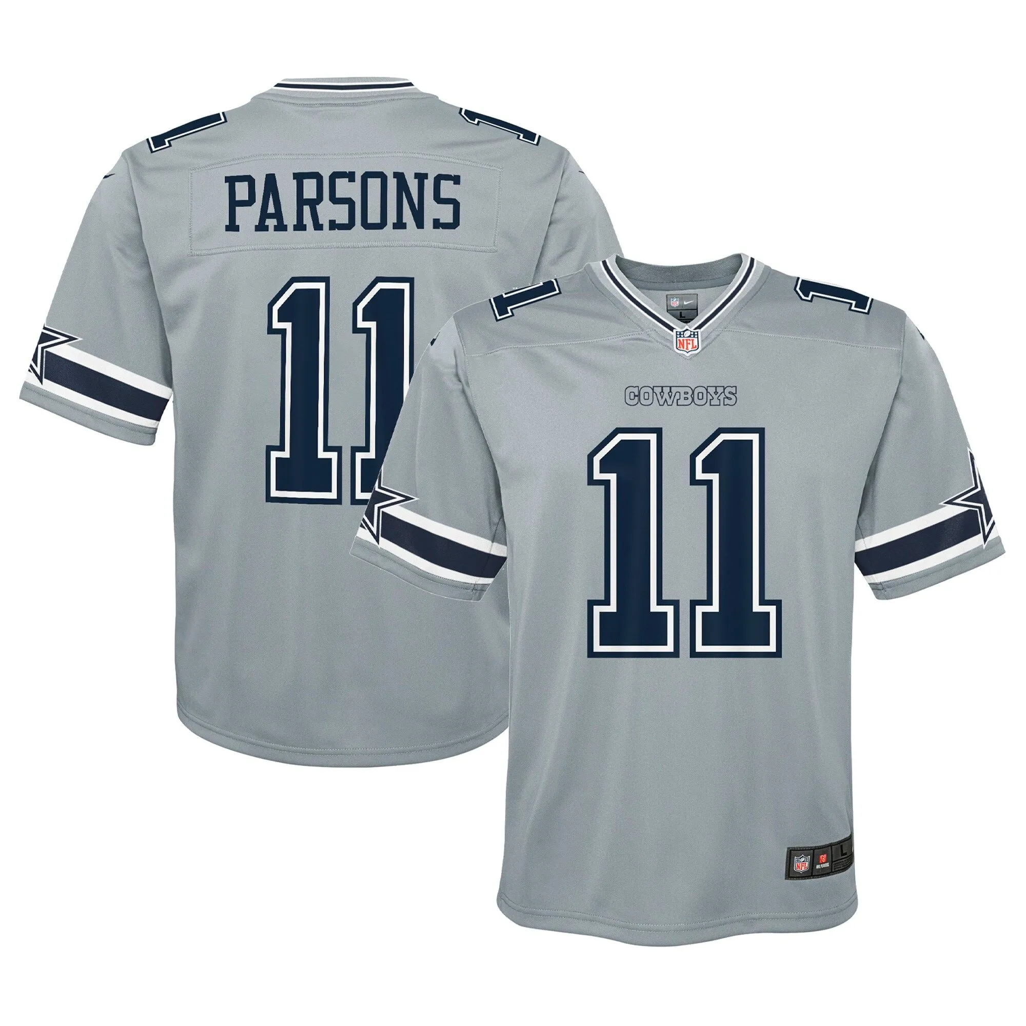 Micah Parsons Dallas Cowboys  Youth Inverted Game Jersey - Gray