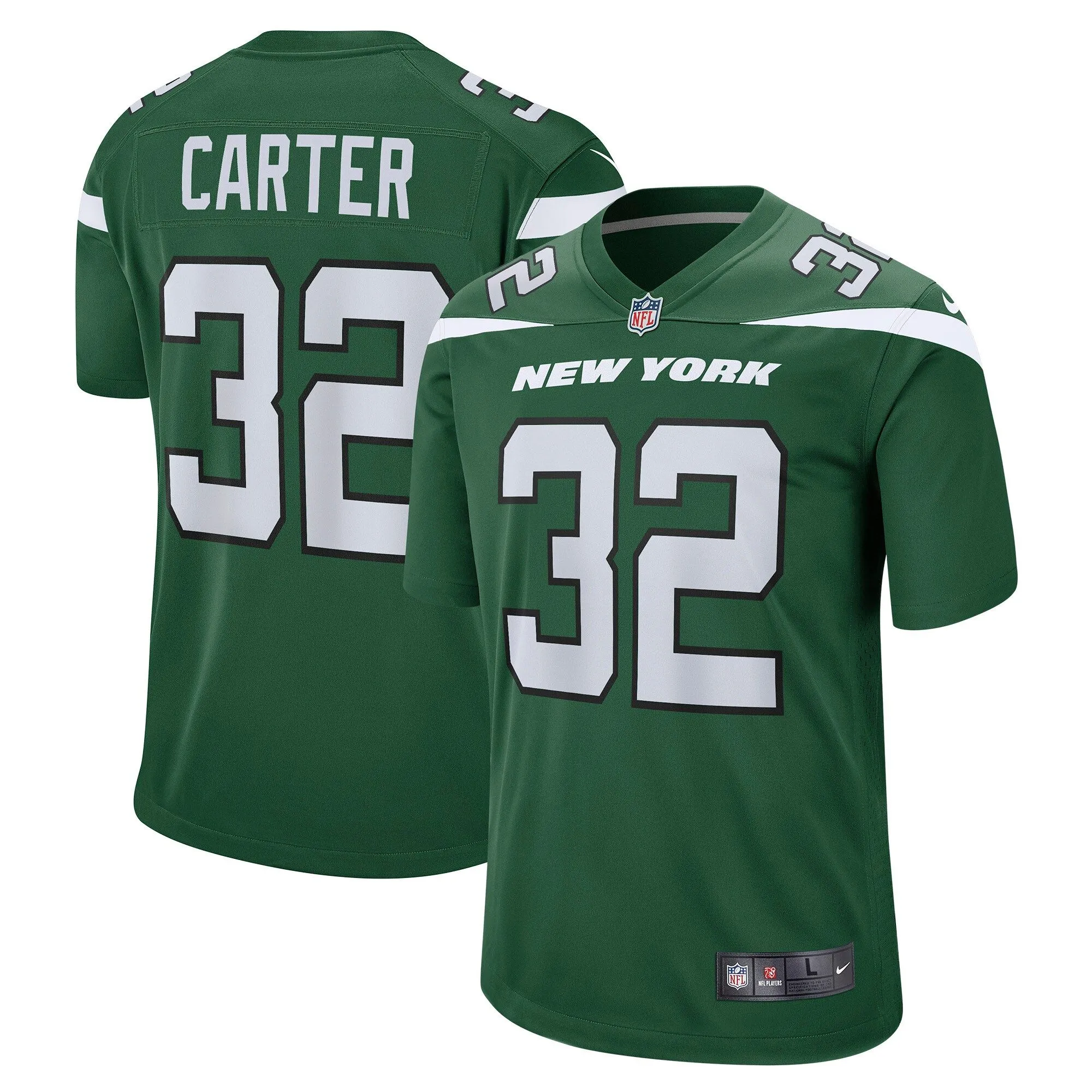 Michael Carter New York Jets  Game Jersey - Gotham Green